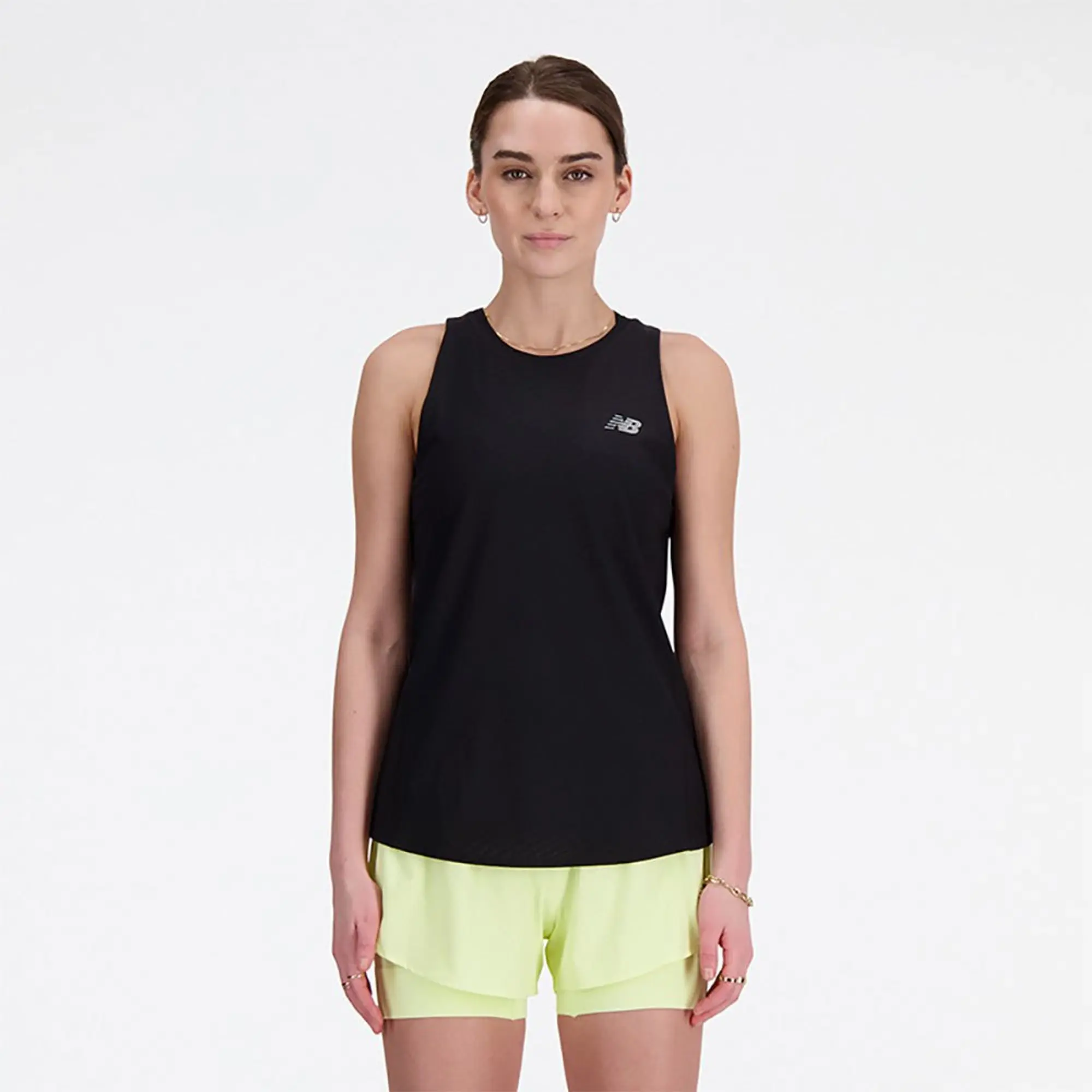 New Balance Jacquard Slim Sleeveless T-shirt  - Black