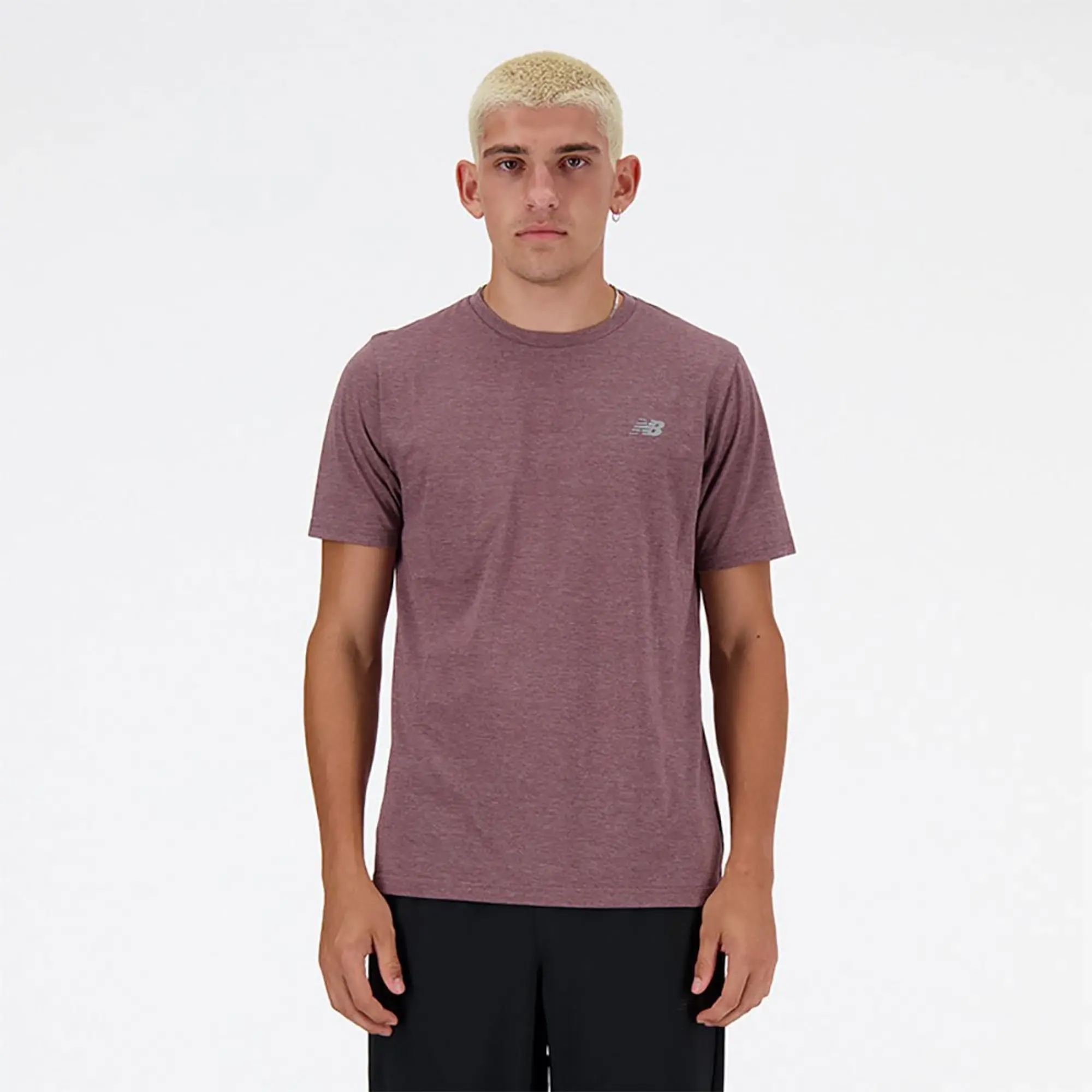 New Balance Men's Lightweight Sports T-Shirt, Olivine Heather