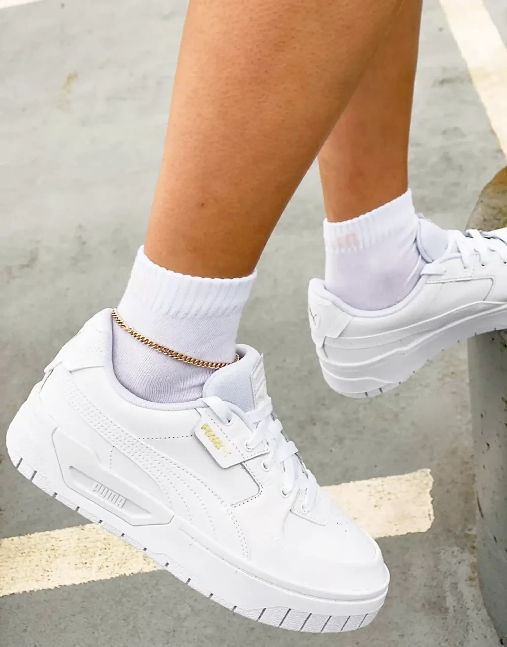 Puma cali white trainers best sale