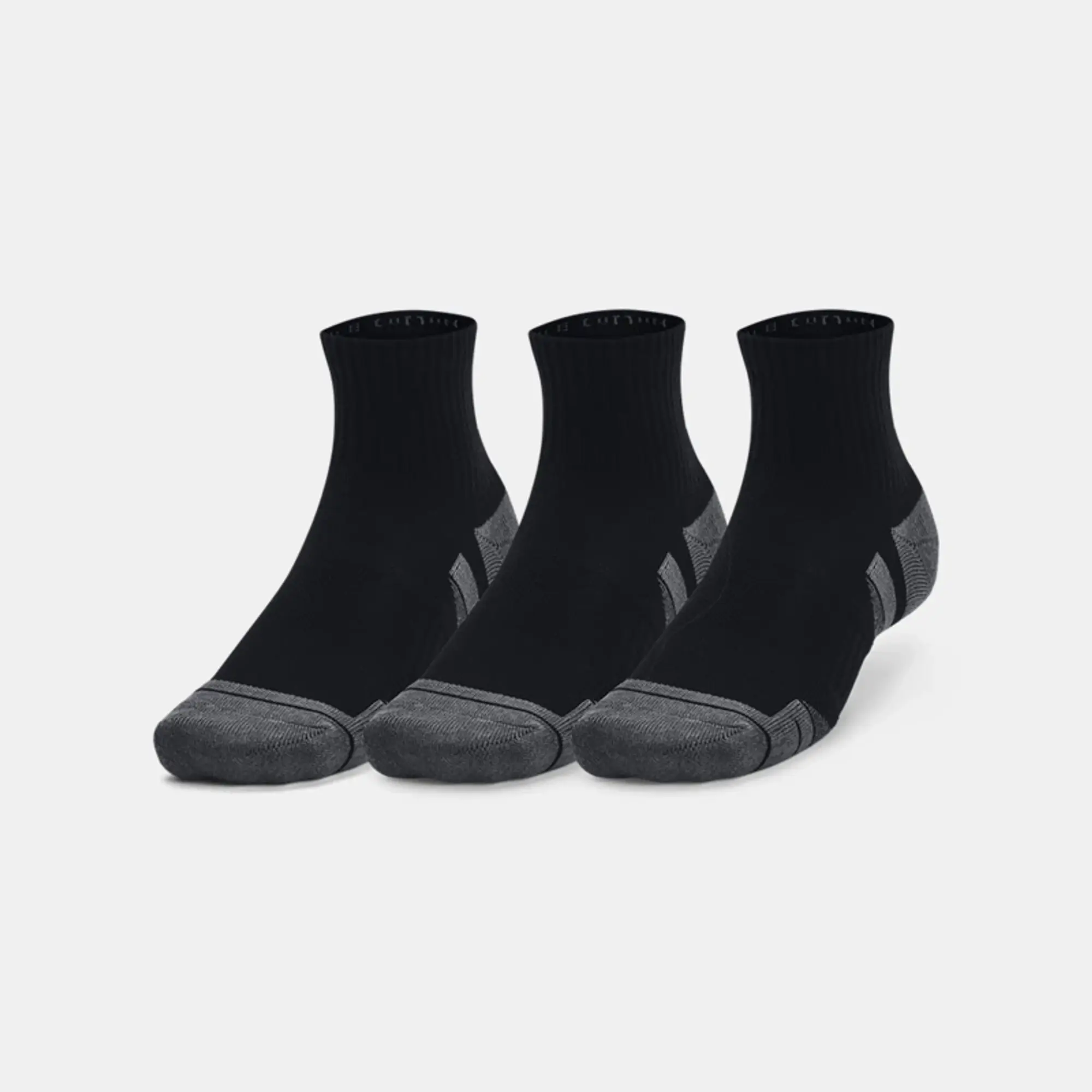 Unisex  Under Armour  Performance Cotton 3-Pack Q Under Armour rter Socks Black / Black / Pitch Gray XL