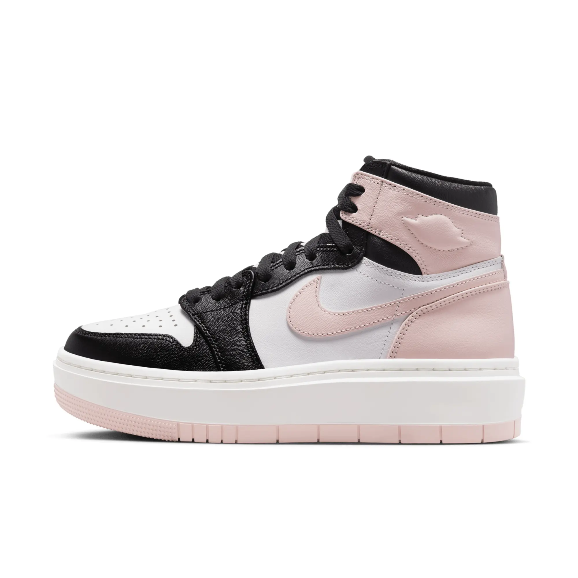 Nike Jordan Jordan Aj1 Elevate Platform Trainers In Atmosphere Pink And Black DN3253 061 FOOTY.COM