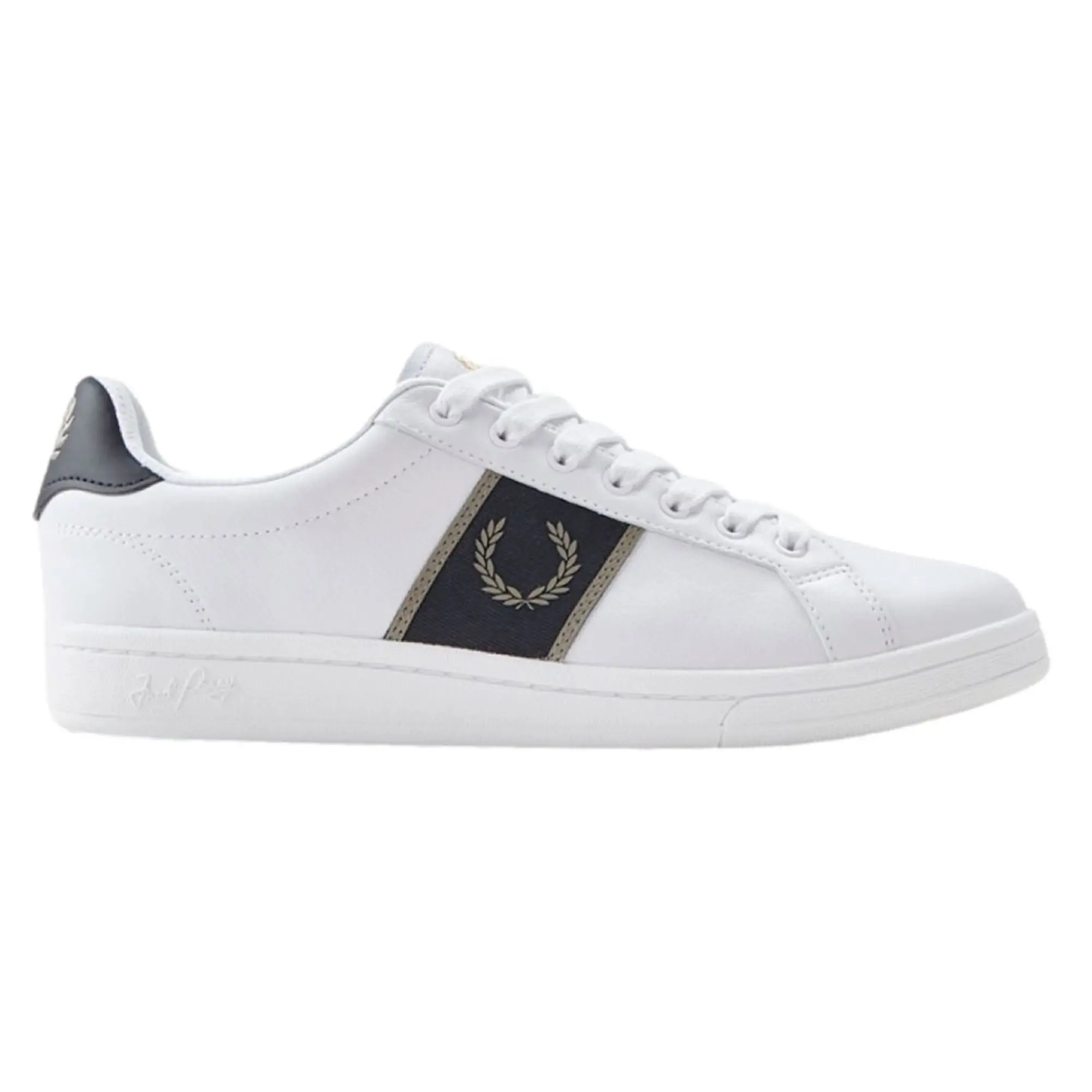 Sneakers Fred Perry B721 Leather/Branded Webbing White/ Warm Grey Eur 47