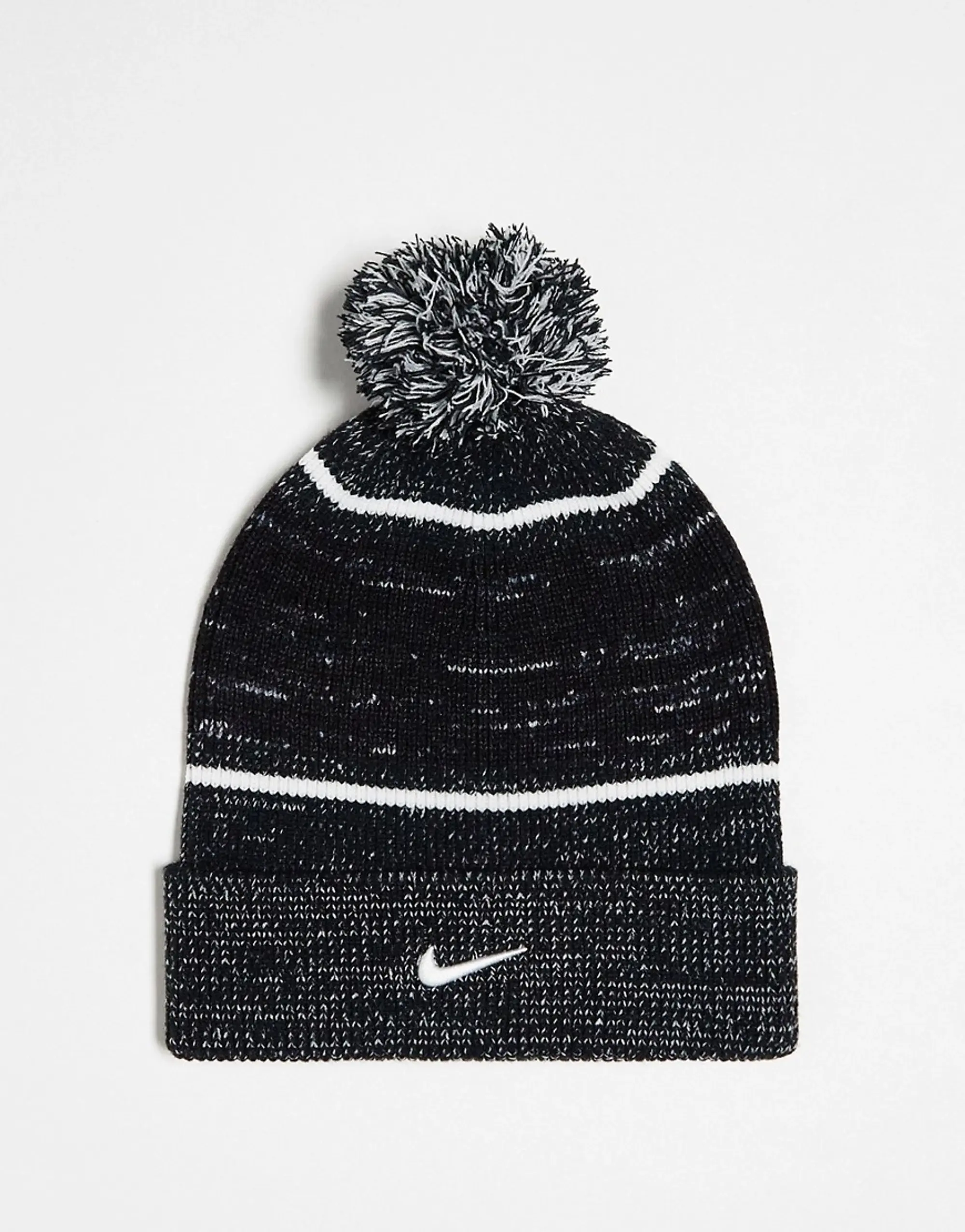 Nike Training Peak beanie with pom in grey multi FJ6305 100 FOOTY.COM