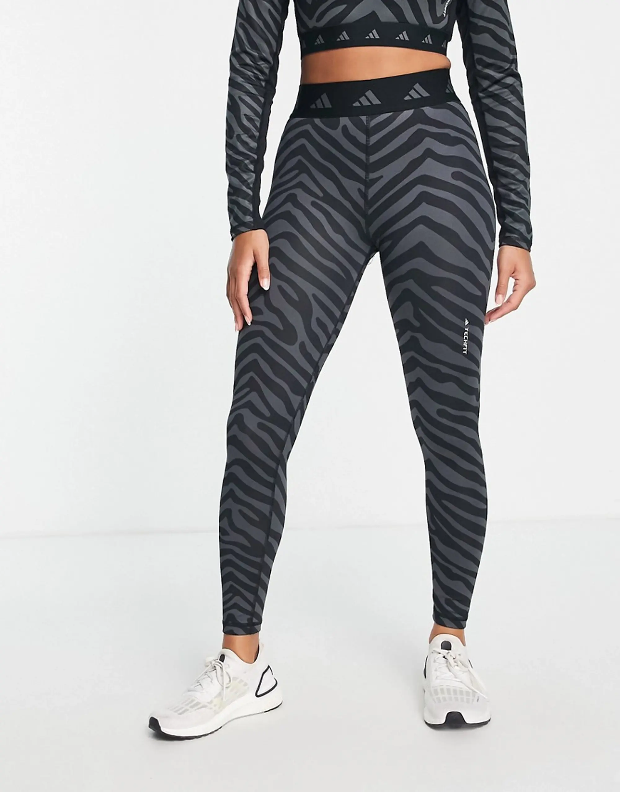 Adidas zebra leggings best sale