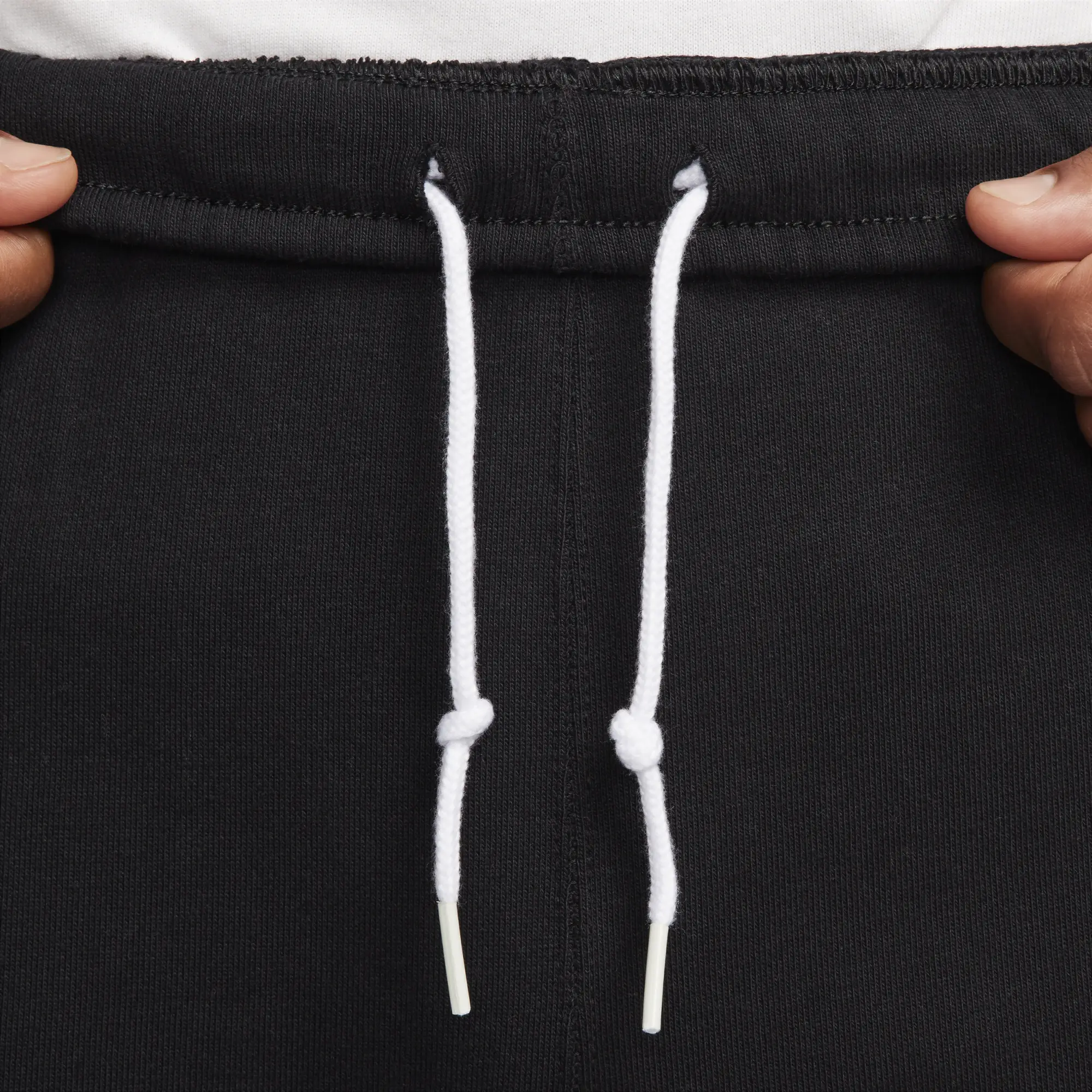 Nike Solo Swoosh Men's Open-Hem Fleece Trousers - Black - Fleece