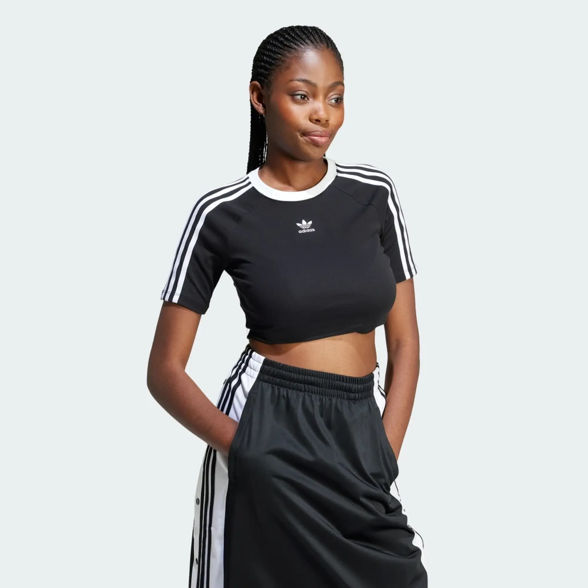 adidas Originals Women 3 Stripes Baby Tee