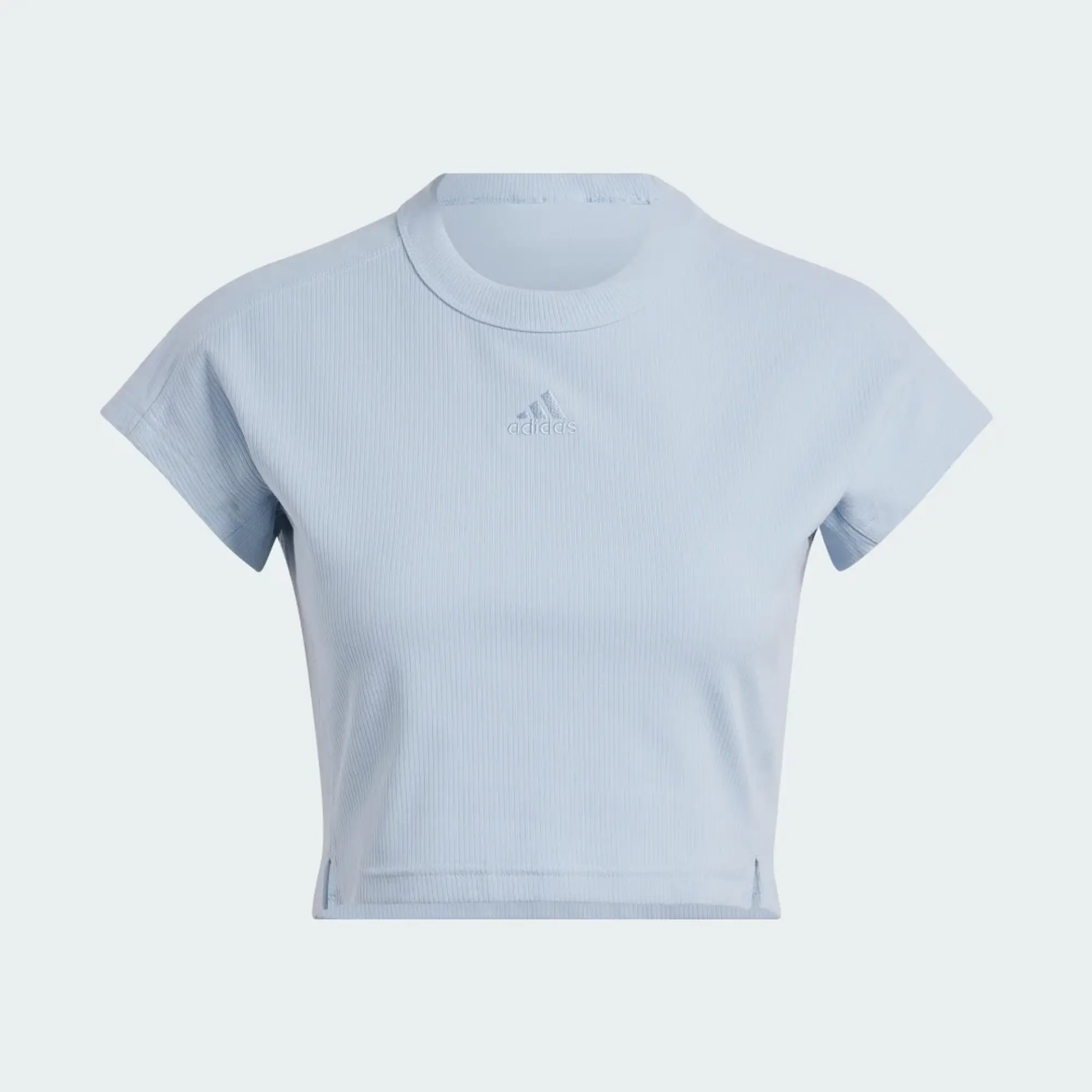 adidas Women Lounge Ribbed Crop Tee
