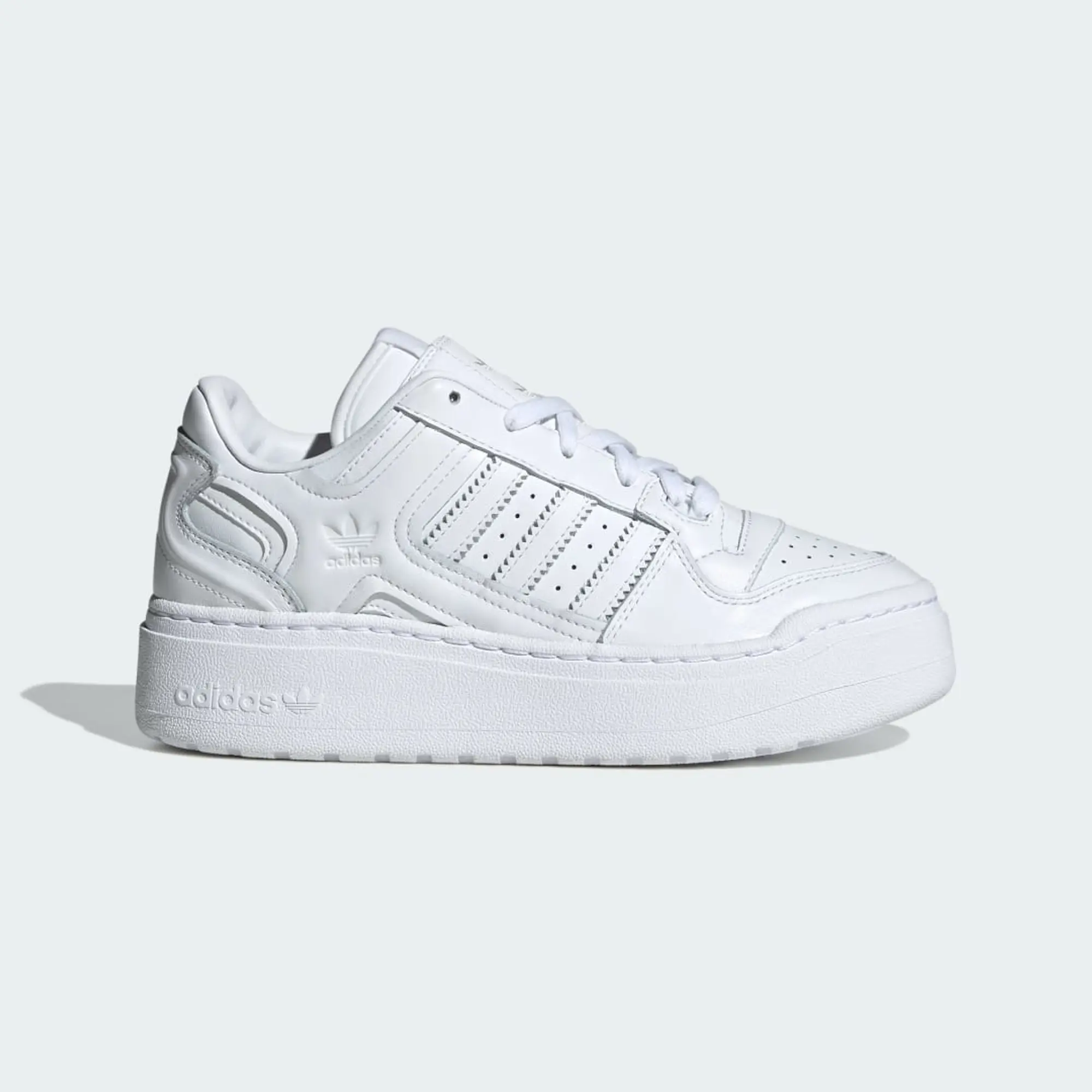 Adidas Originals Forum Xlg Platform Trainers In Triple White