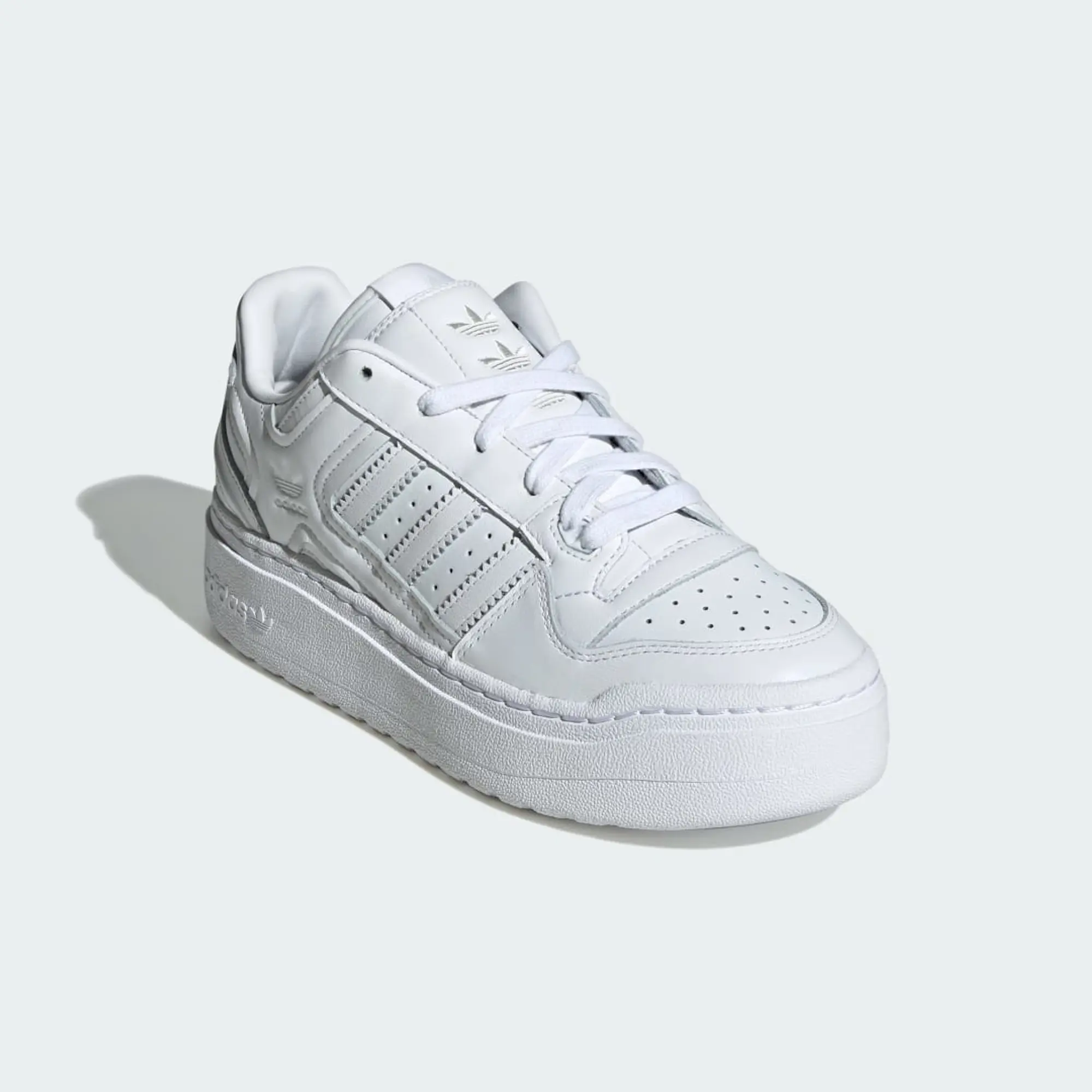 Adidas Originals Forum Xlg Platform Trainers In Triple White