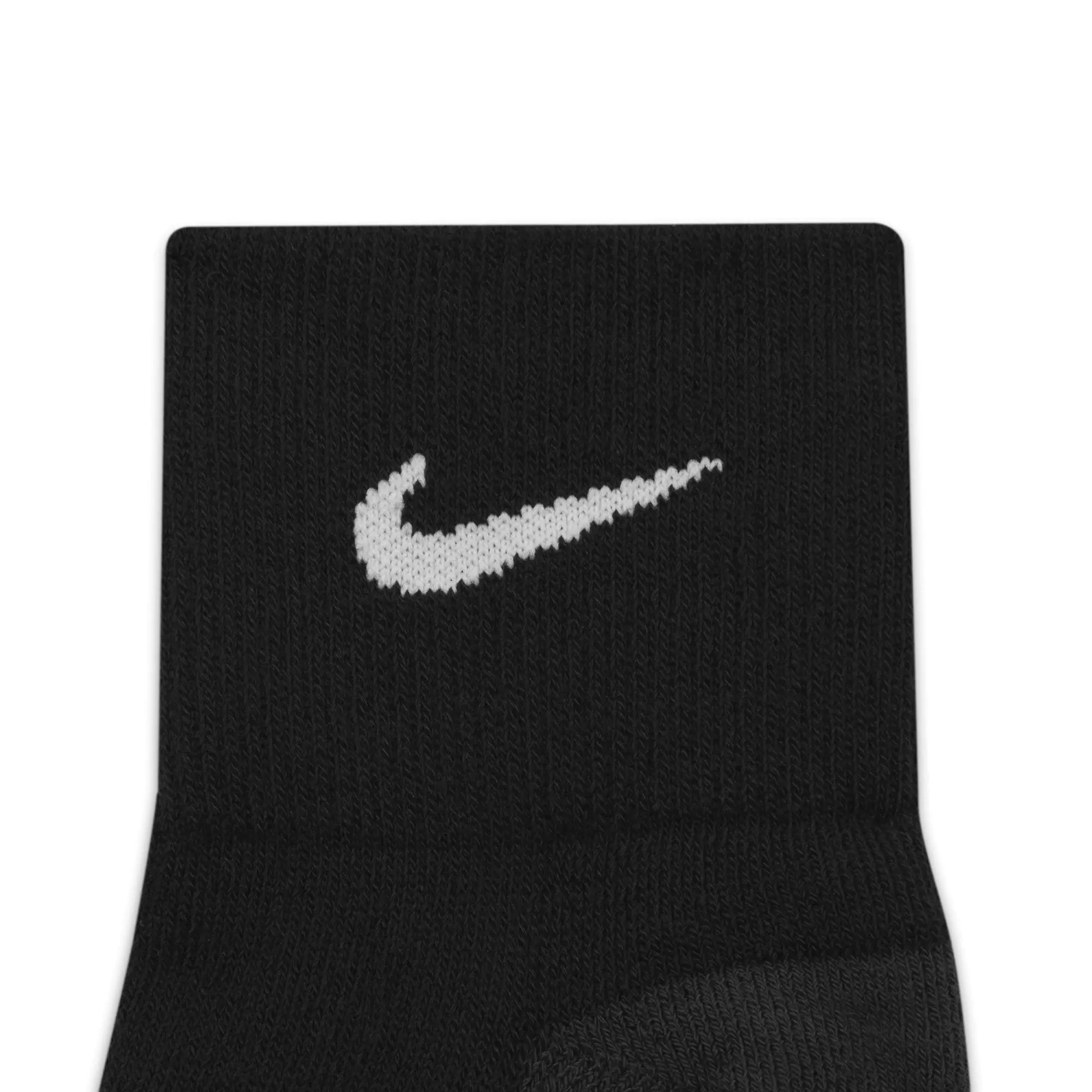 Nike Dry Cushion Quarter Sports Socks 3 Pack - Black, Anthracite