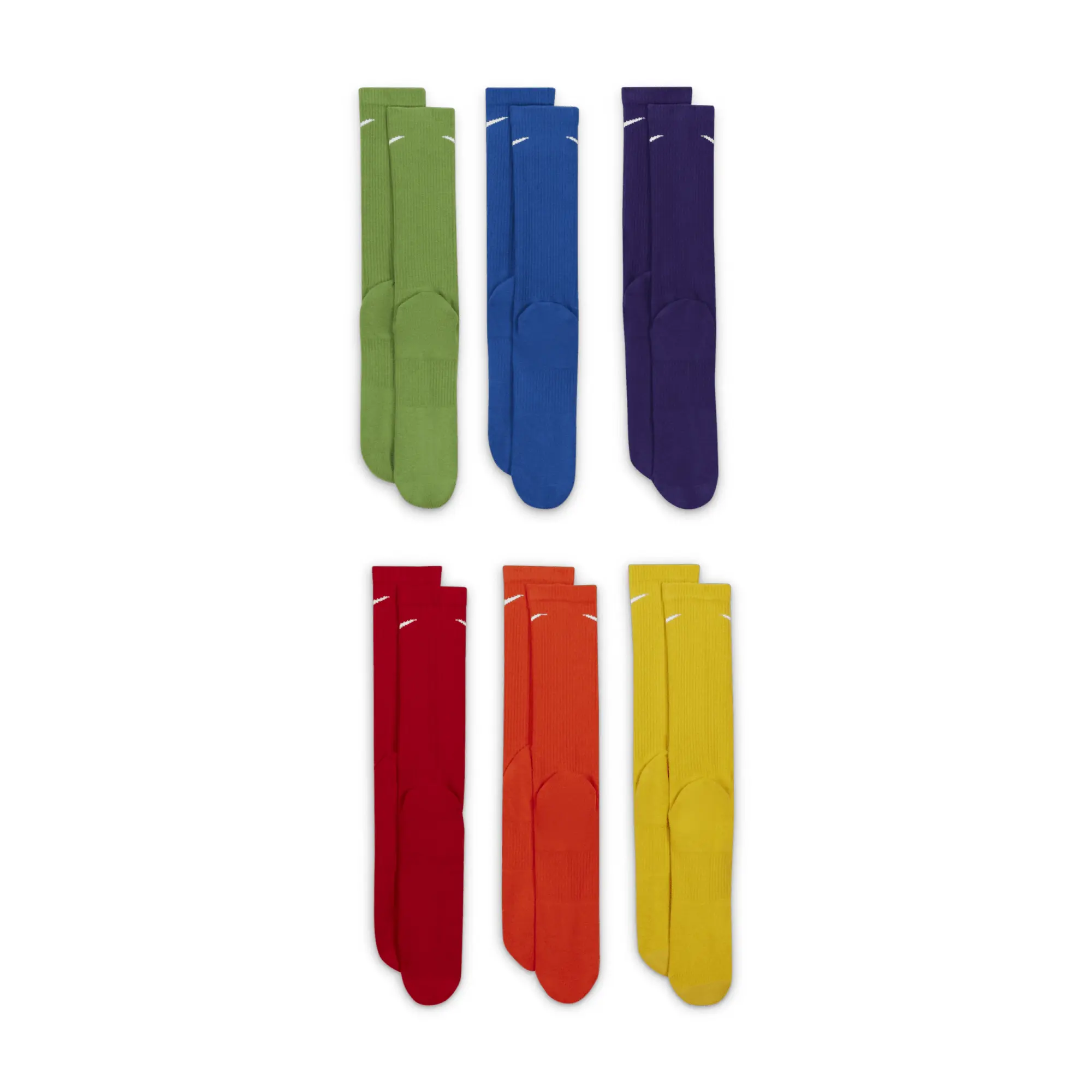 Nike 6-Pack Everyday Cushioned Training Crew Socks, Multi