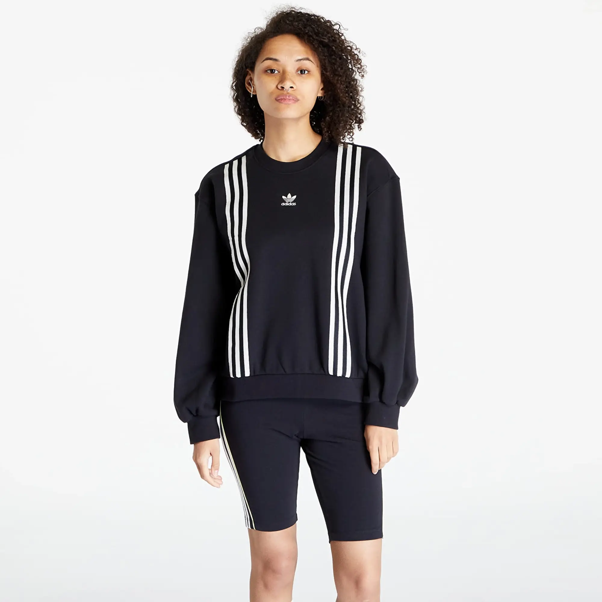 adidas Originals Sweatshirt Adidas Adicolor 70'S 3-Stripes Sweatshirt Black S-M