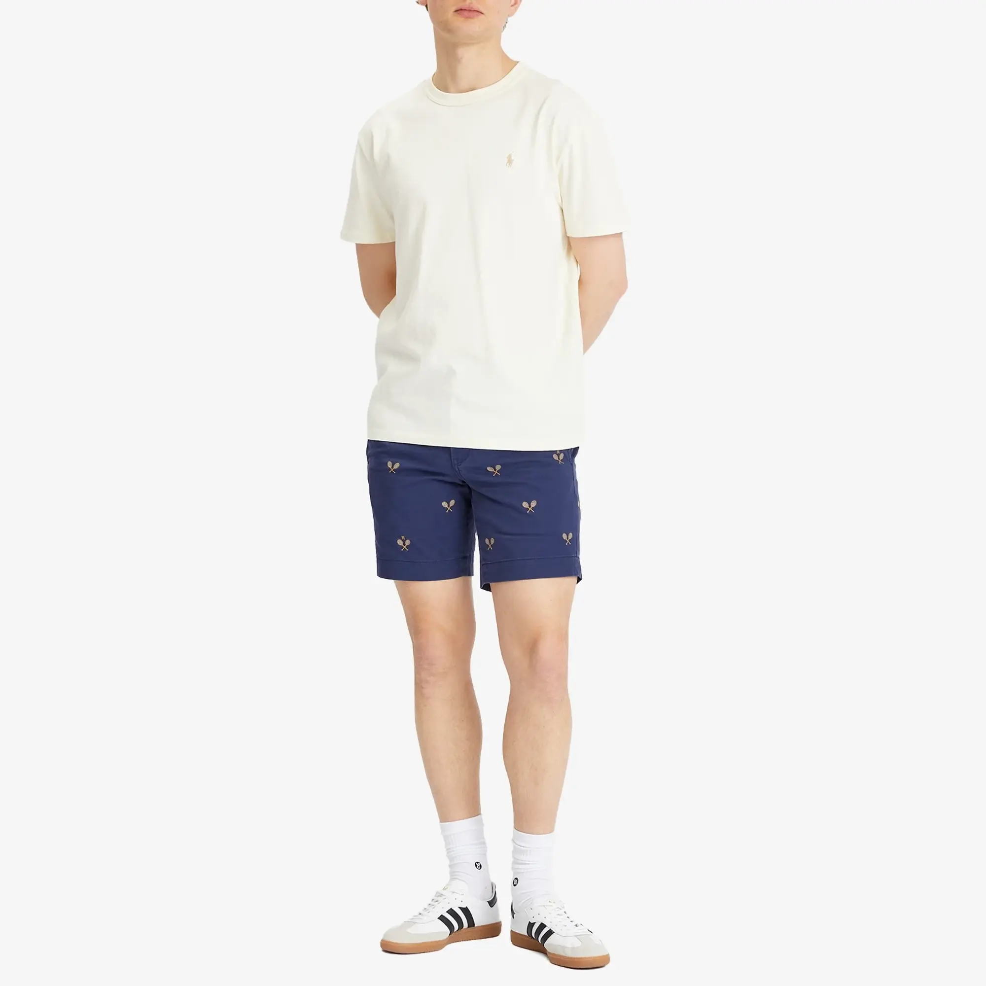 Polo Ralph Lauren Icon Logo Midweight Oversized T-Shirt In Cream-White