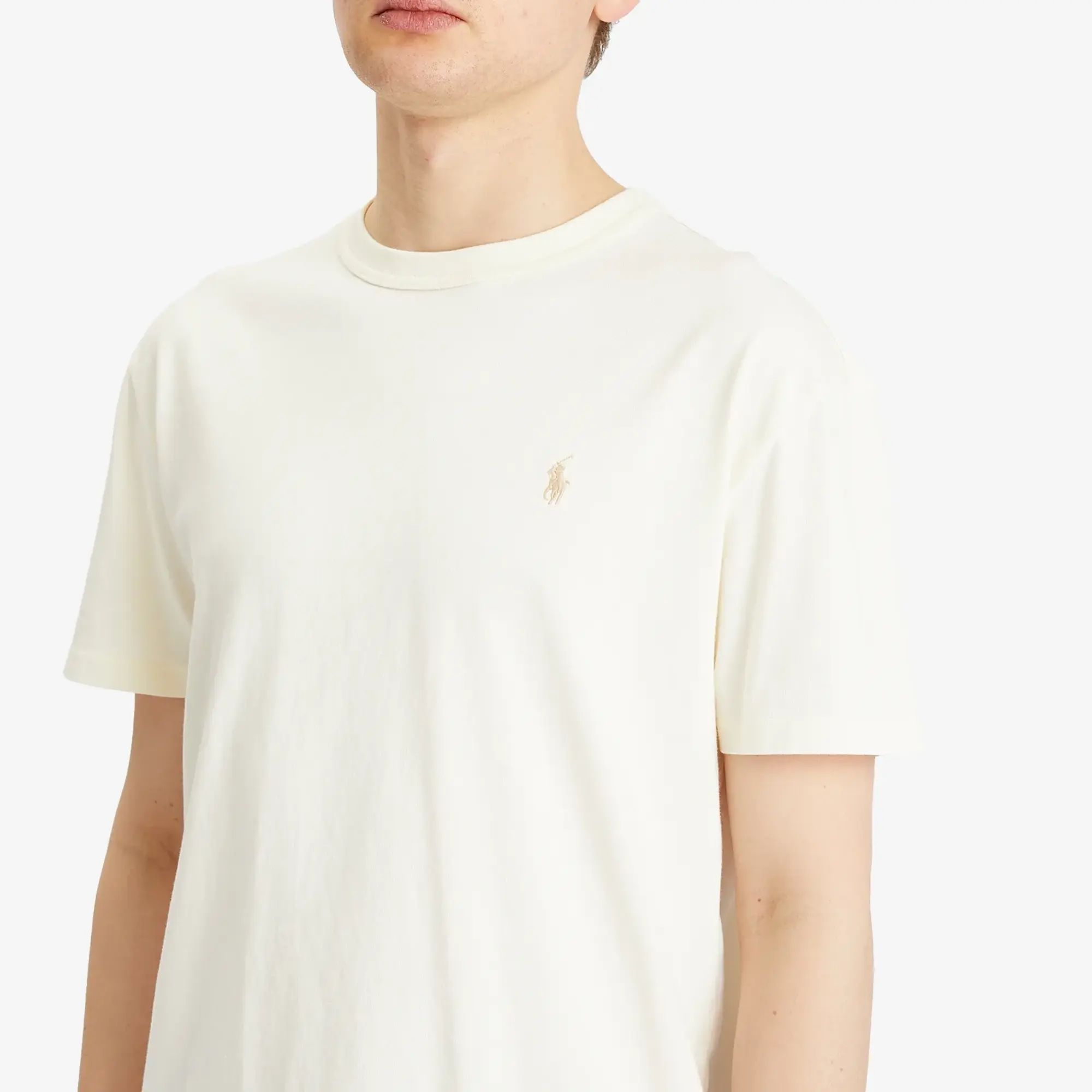 Polo Ralph Lauren Icon Logo Midweight Oversized T-Shirt In Cream-White