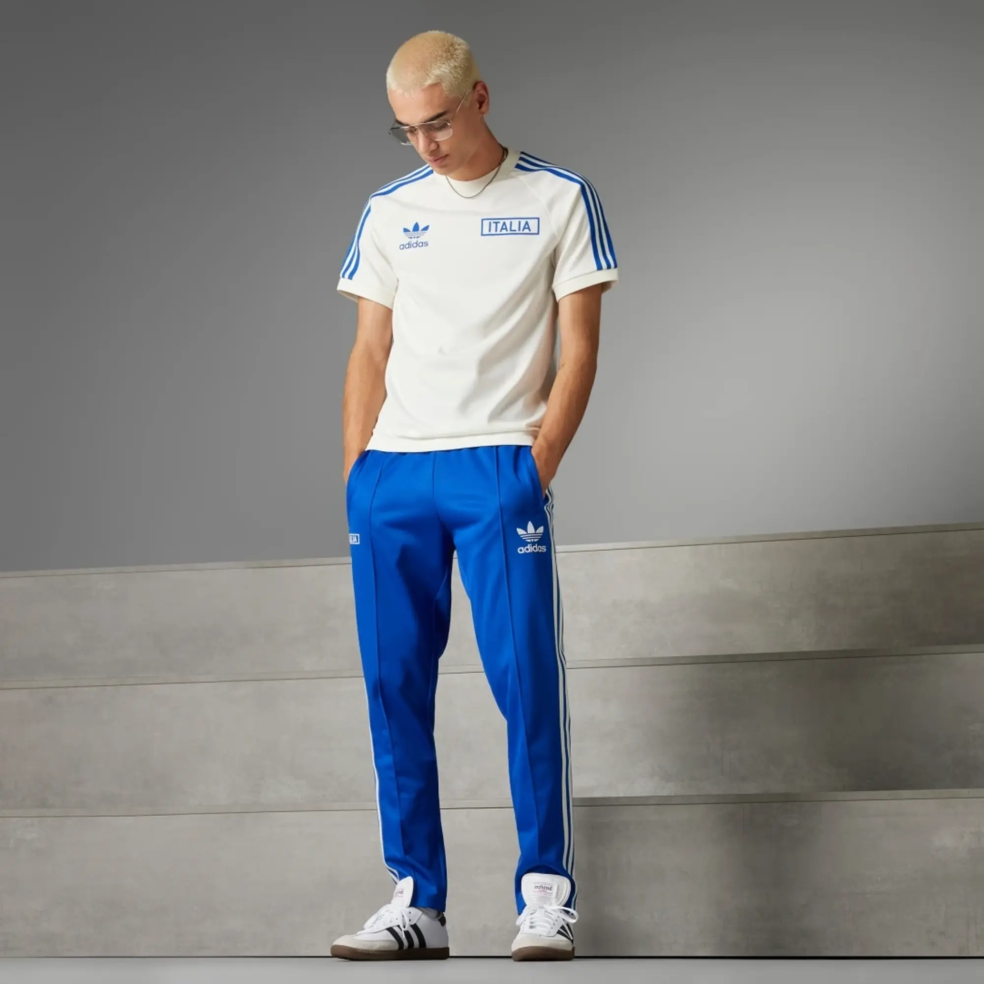 adidas originals Italy 3S T Shirt Off White