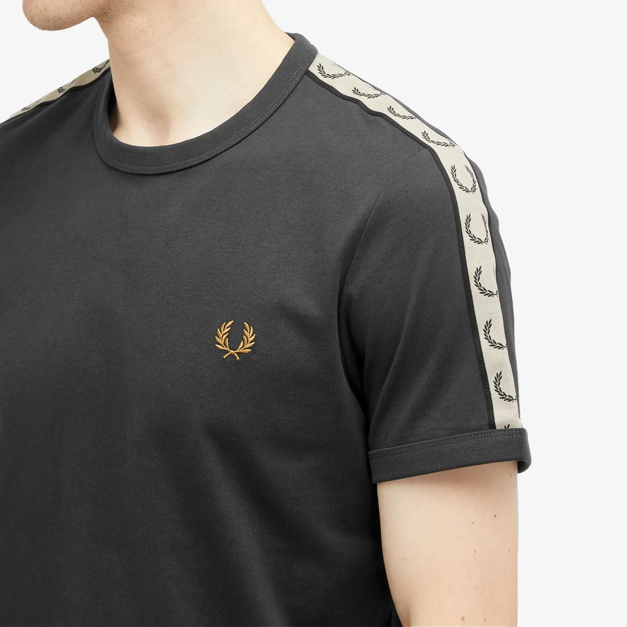 Fred Perry Contrast Tape Ringer Tee Men Shortsleeves Grey