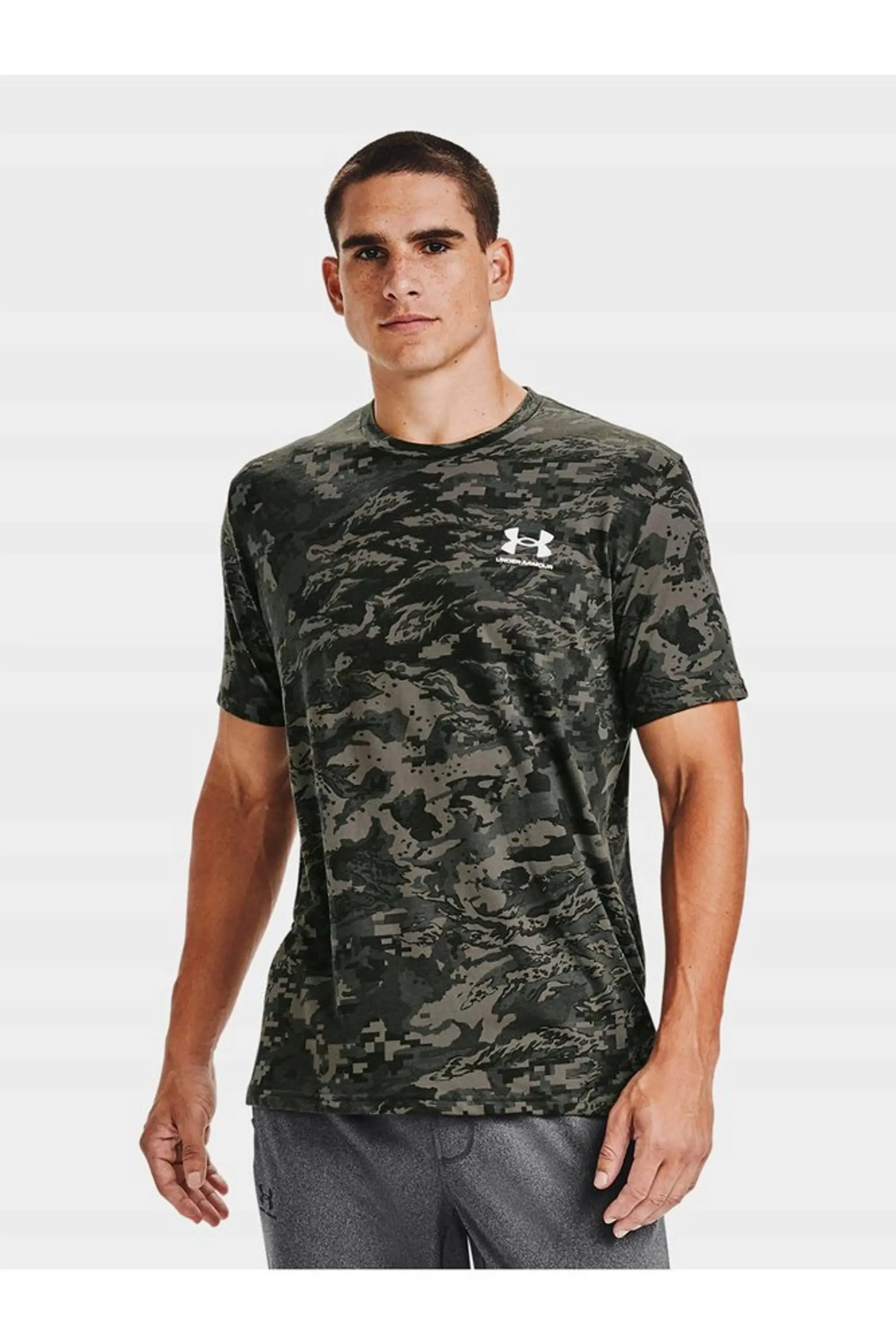 Men's  Under Armour  ABC Camo Short Sleeve Baroque Green / White XXL