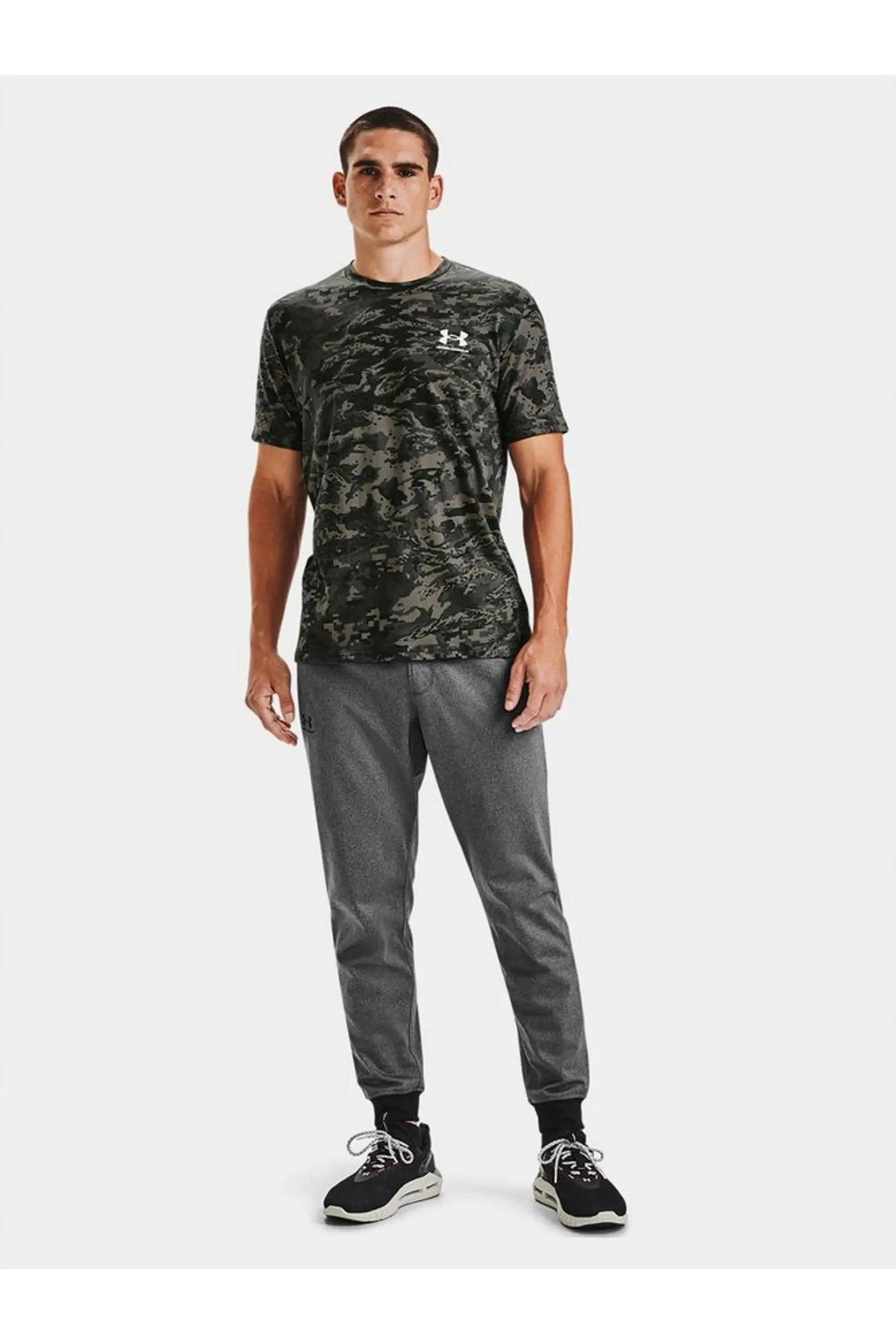 Men's  Under Armour  ABC Camo Short Sleeve Baroque Green / White XXL