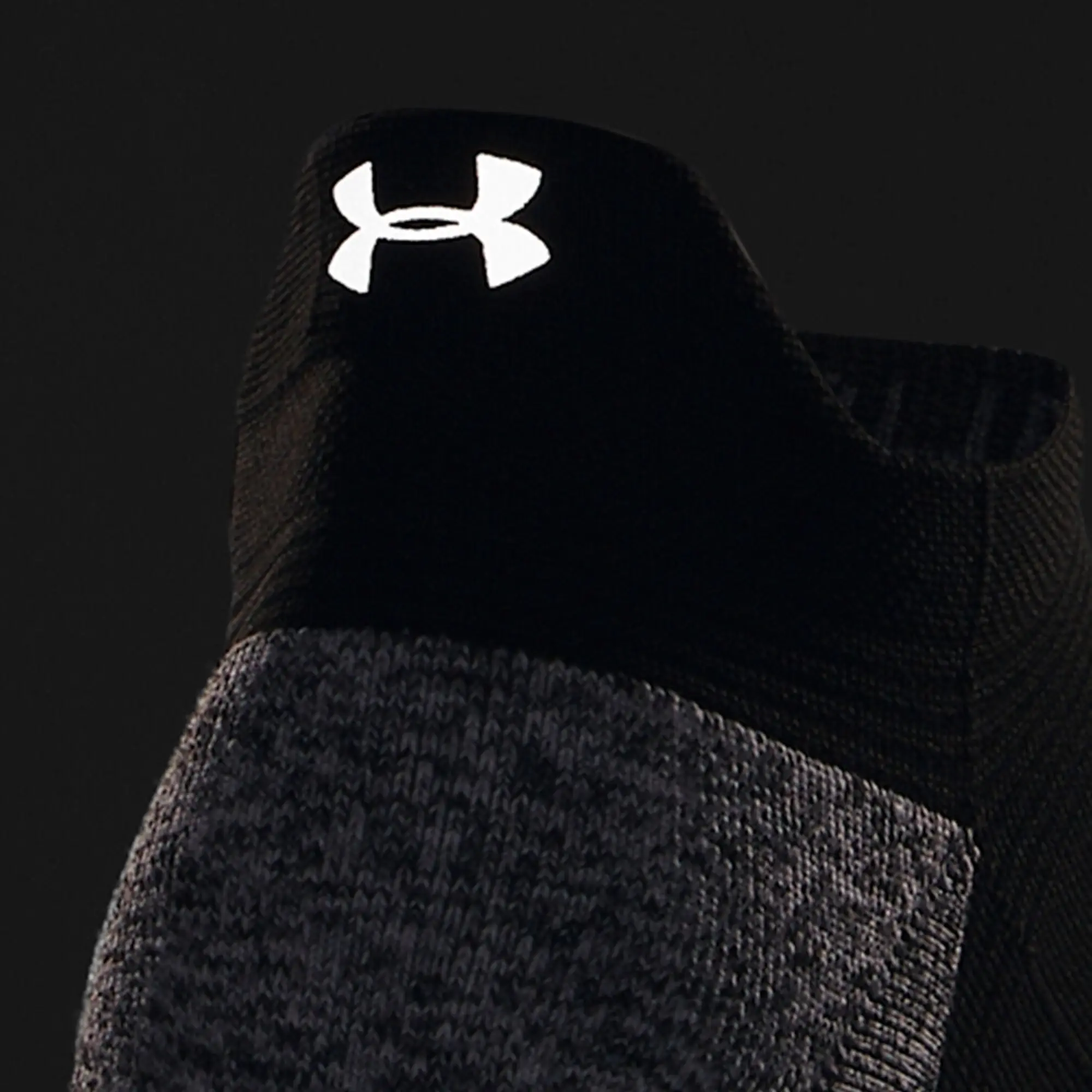 Under Armour AD Run Cushion NS Tab Running Socks - Black, Grey