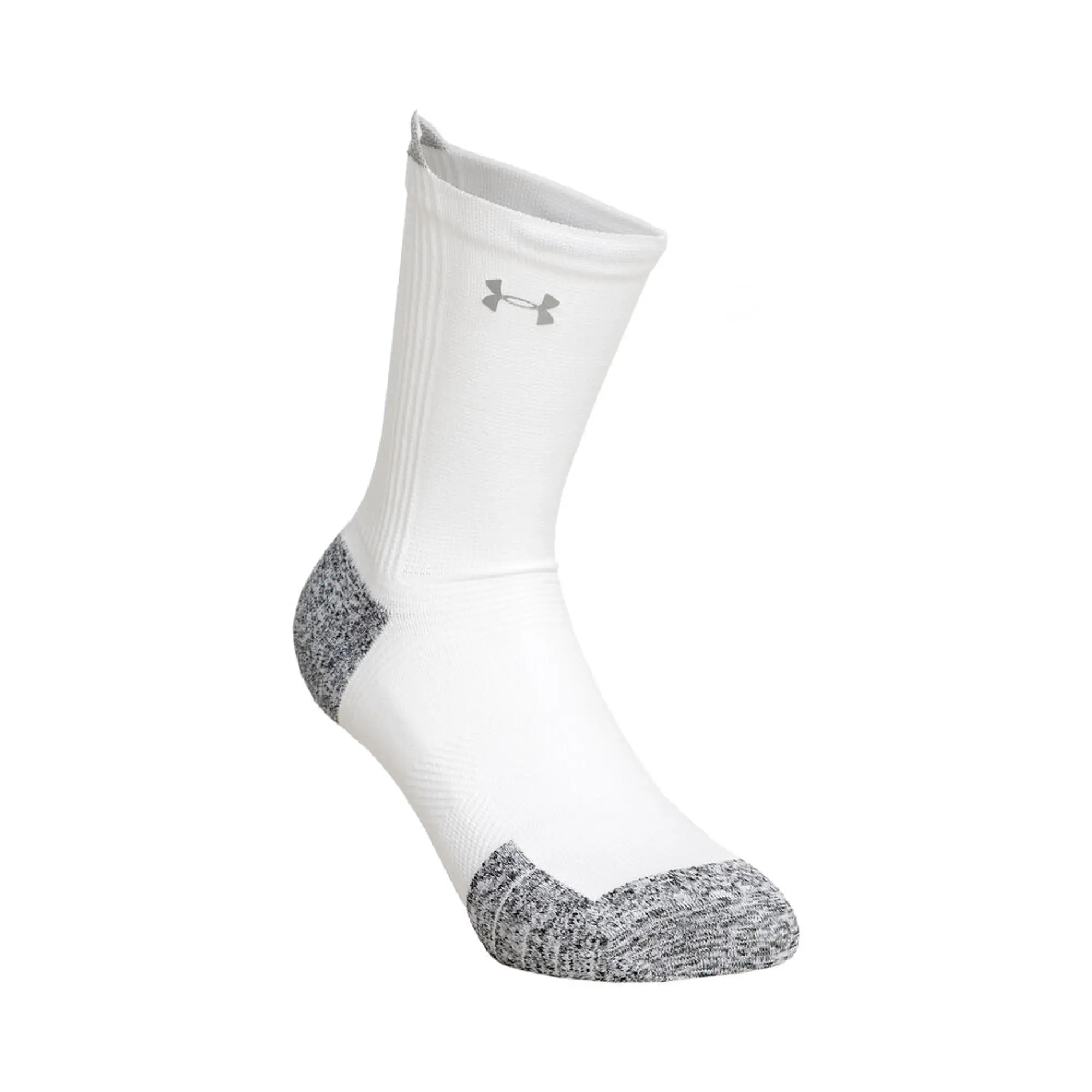 Under Armour AD Run Cushion Running Socks - White, Grey