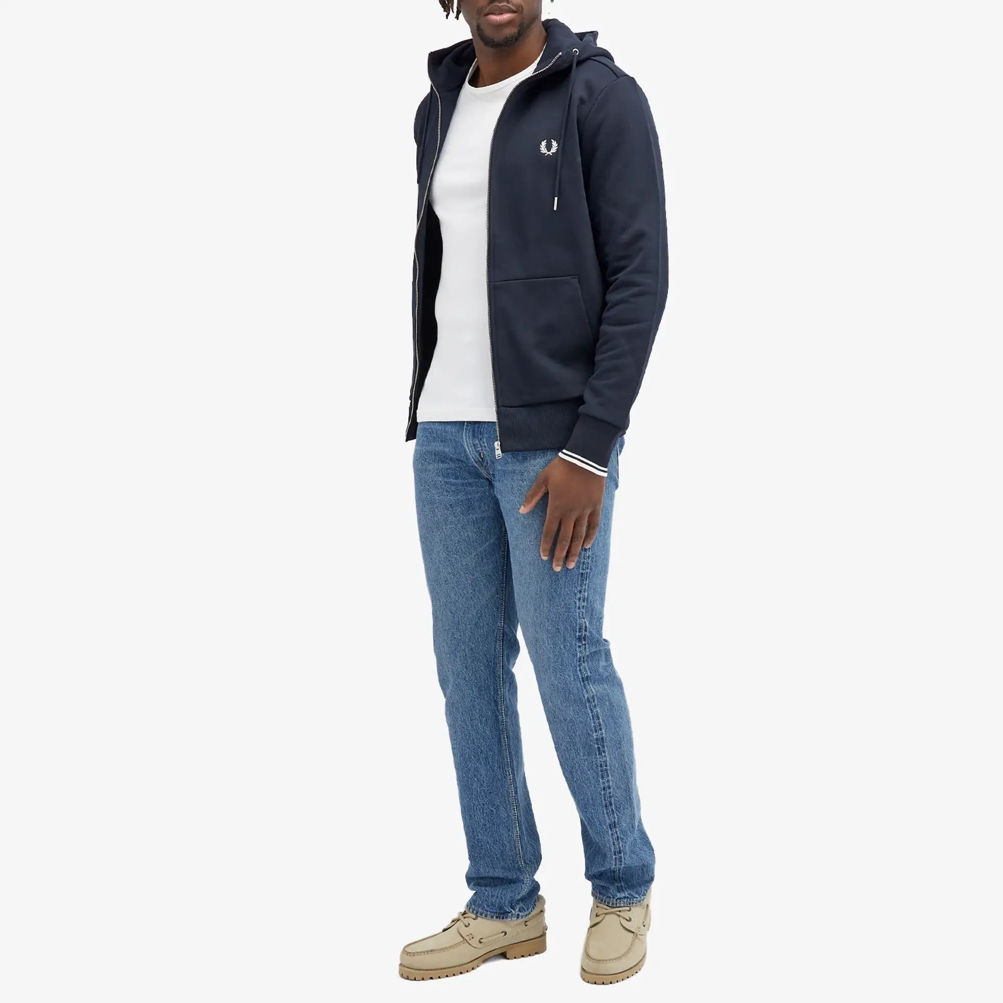 Fred Perry HOODED ZIP THROUGH SWEATSHIRT