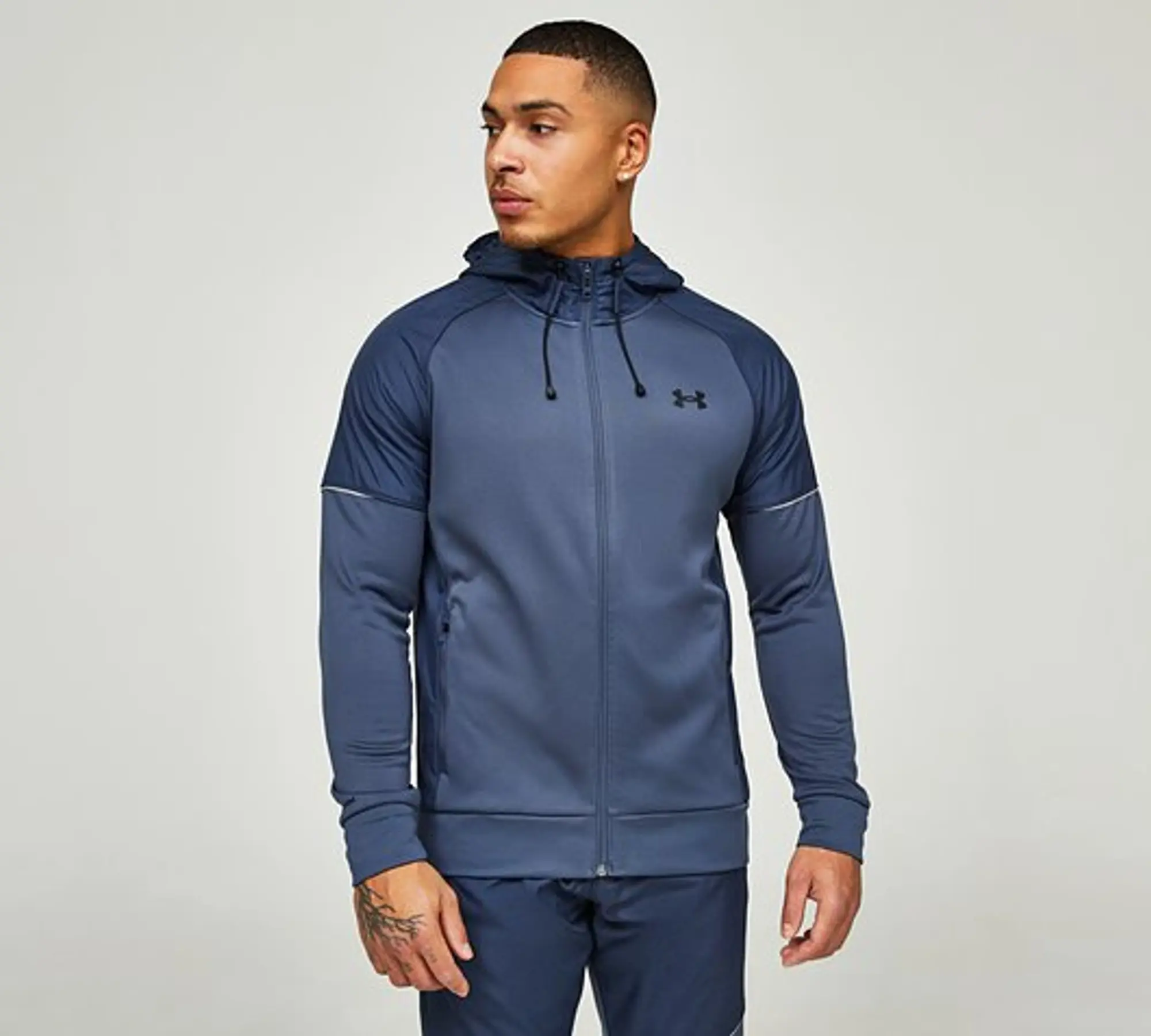 Under Armour Armour Fleece Storm Full-Zip Hoodie - Grey - Size S - Navy