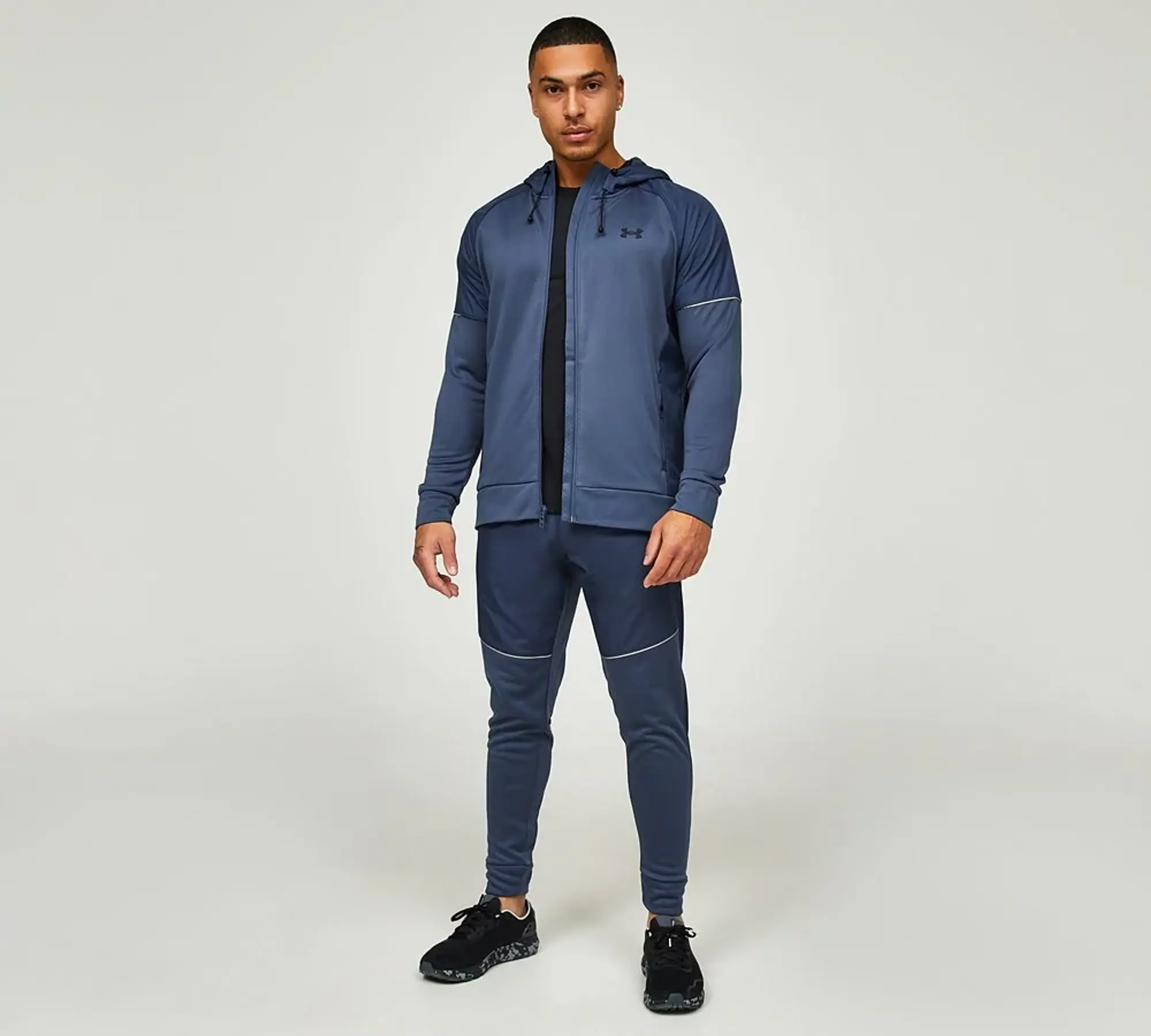 Under Armour Armour Fleece Storm Full-Zip Hoodie - Grey - Size S - Navy