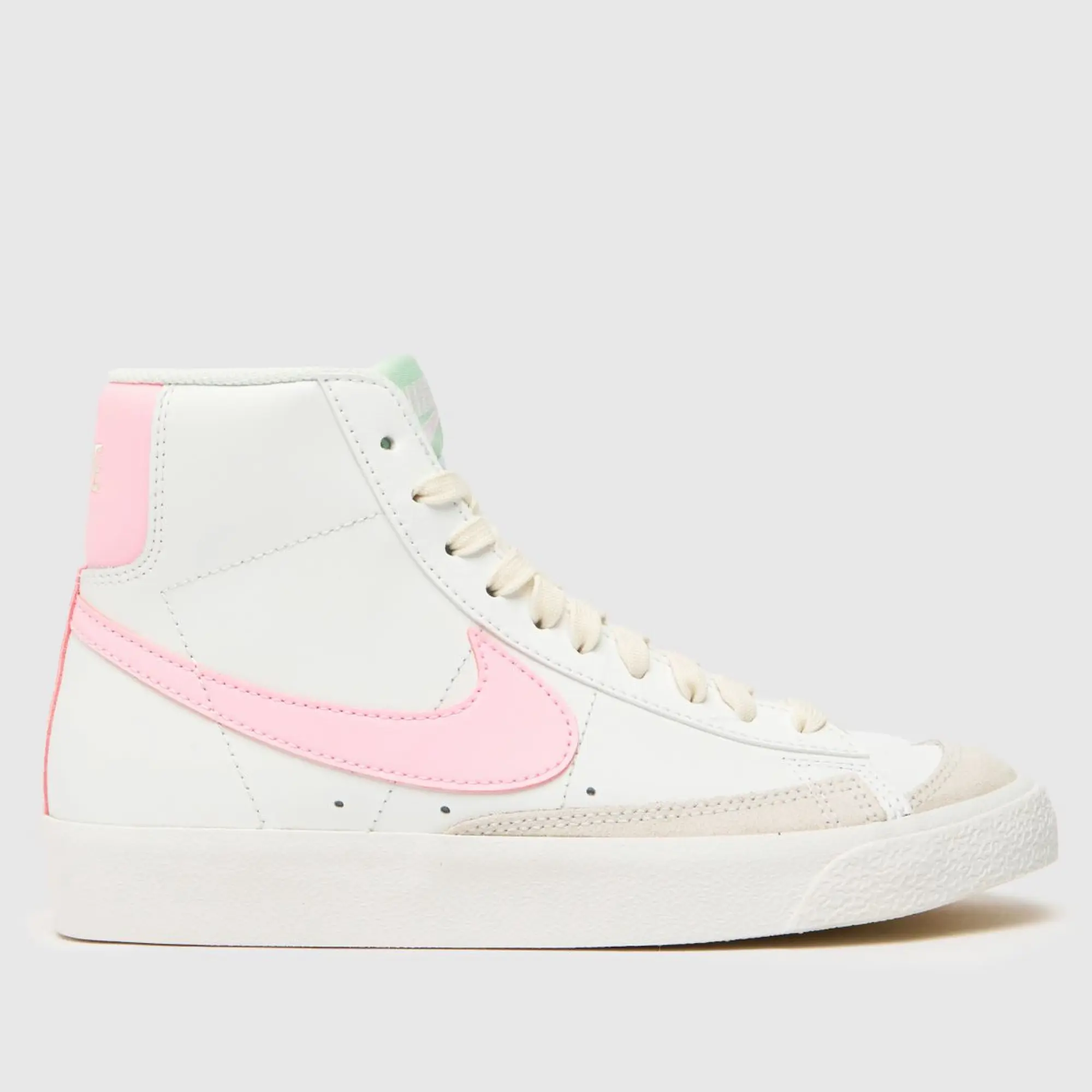 Nike white & pink blazer mid 77 Girls Youth trainers