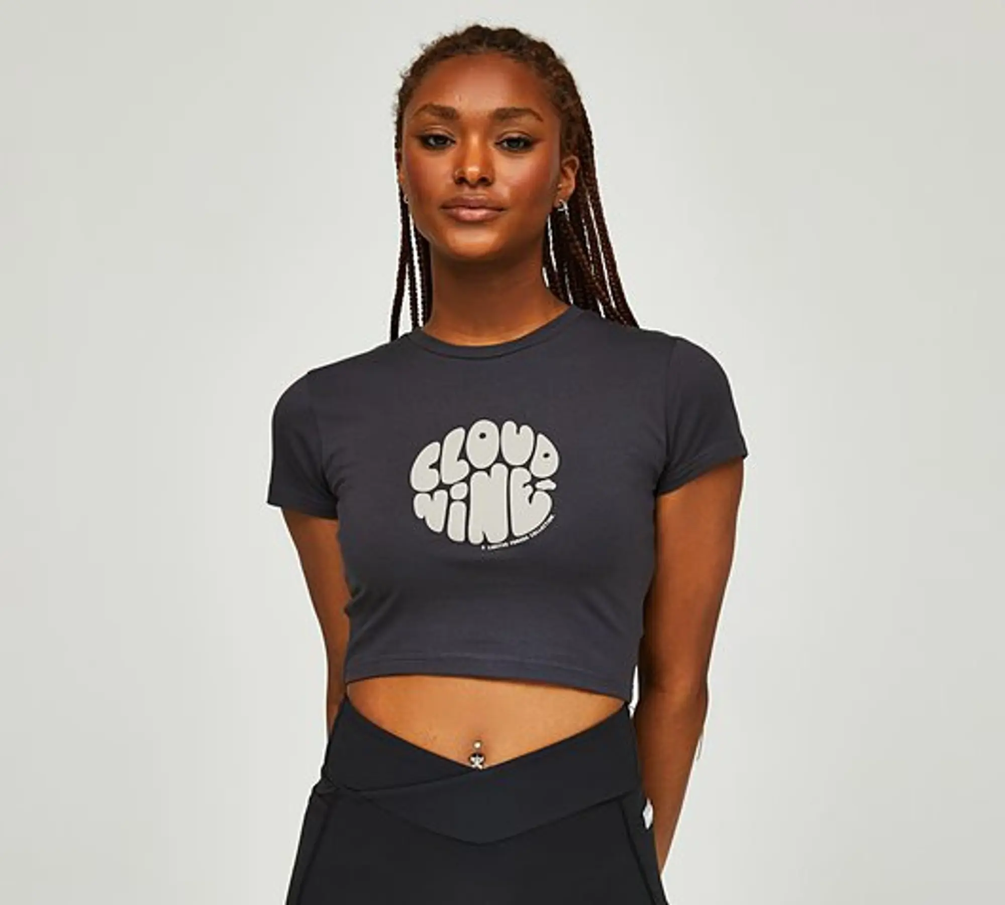 Forena Womens Cloud Nine Baby T-Shirt - Grey - Size XL - Grey