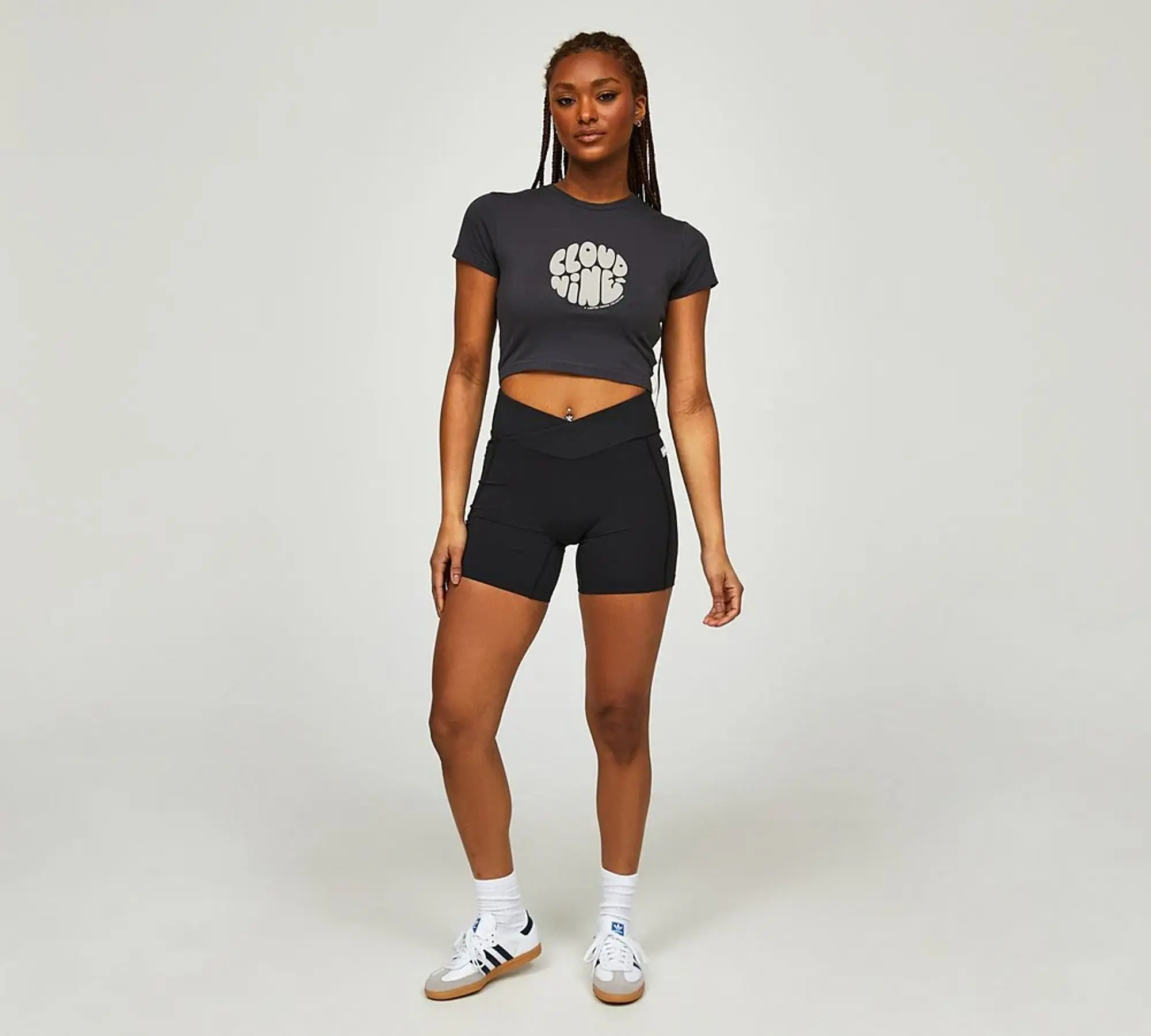 Forena Womens Cloud Nine Baby T-Shirt - Grey - Size XL - Grey