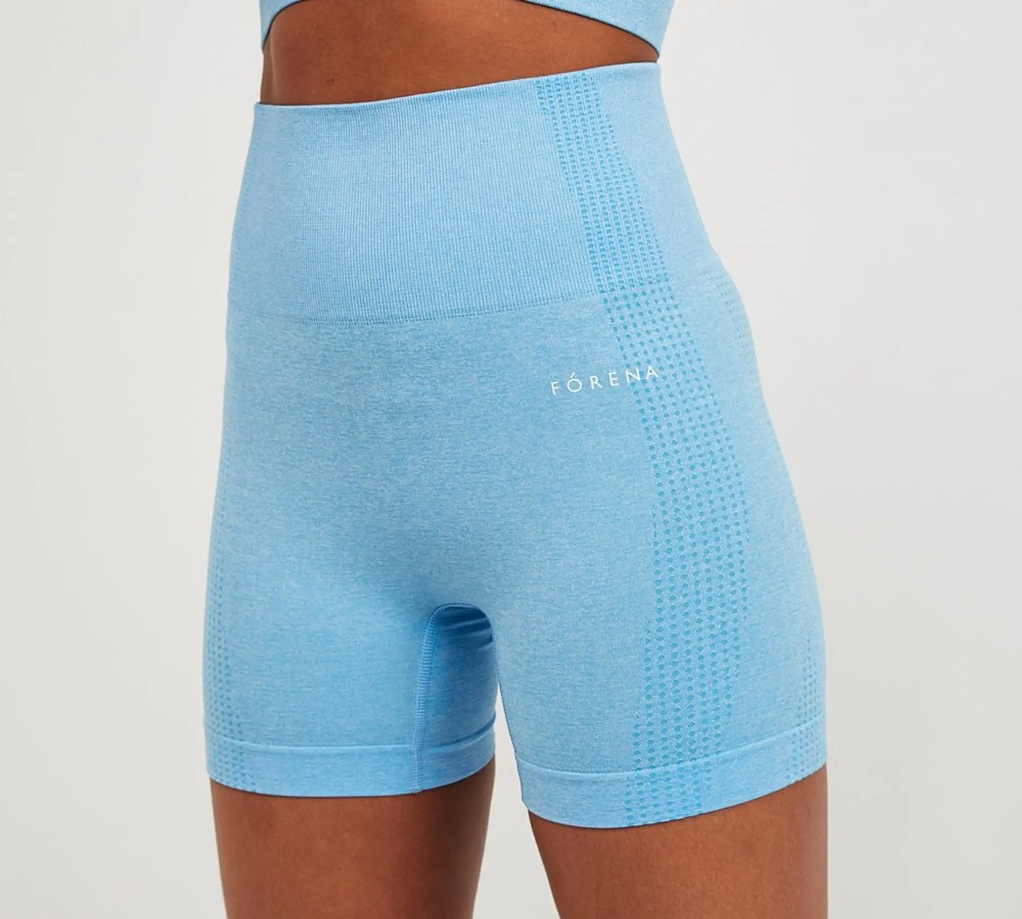 Forena Womens Seamless Hi-Waisted 5 Inch Short - Blue - Size XS/S - Blue