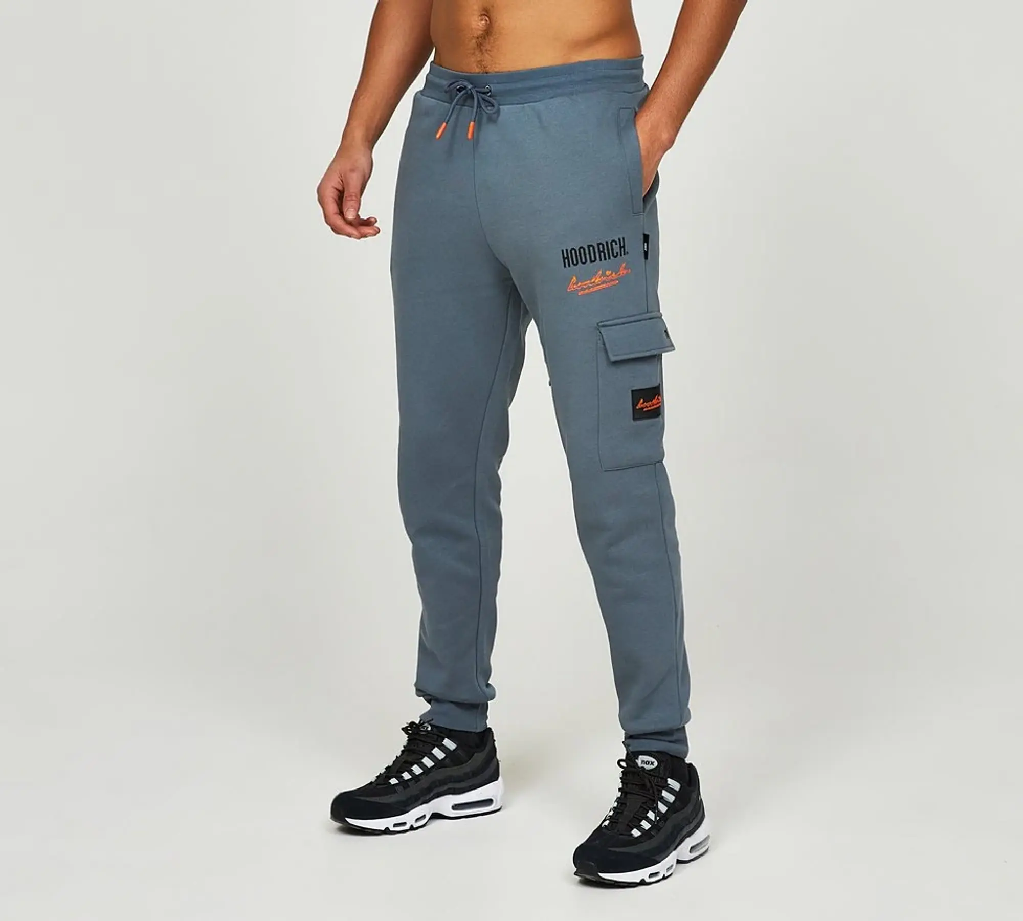 Hoodrich OG Flames Fleece Jogger - Grey - Size XL - Grey