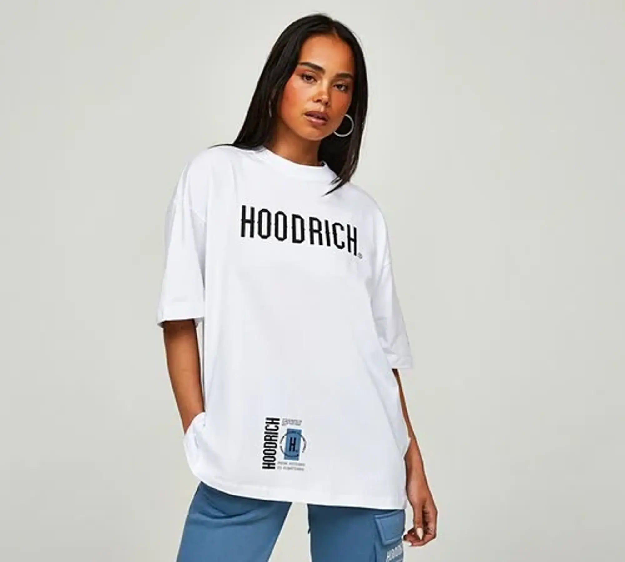 Hoodrich Womens OG Azure Boyfriend T-Shirt - White - Size XL - White