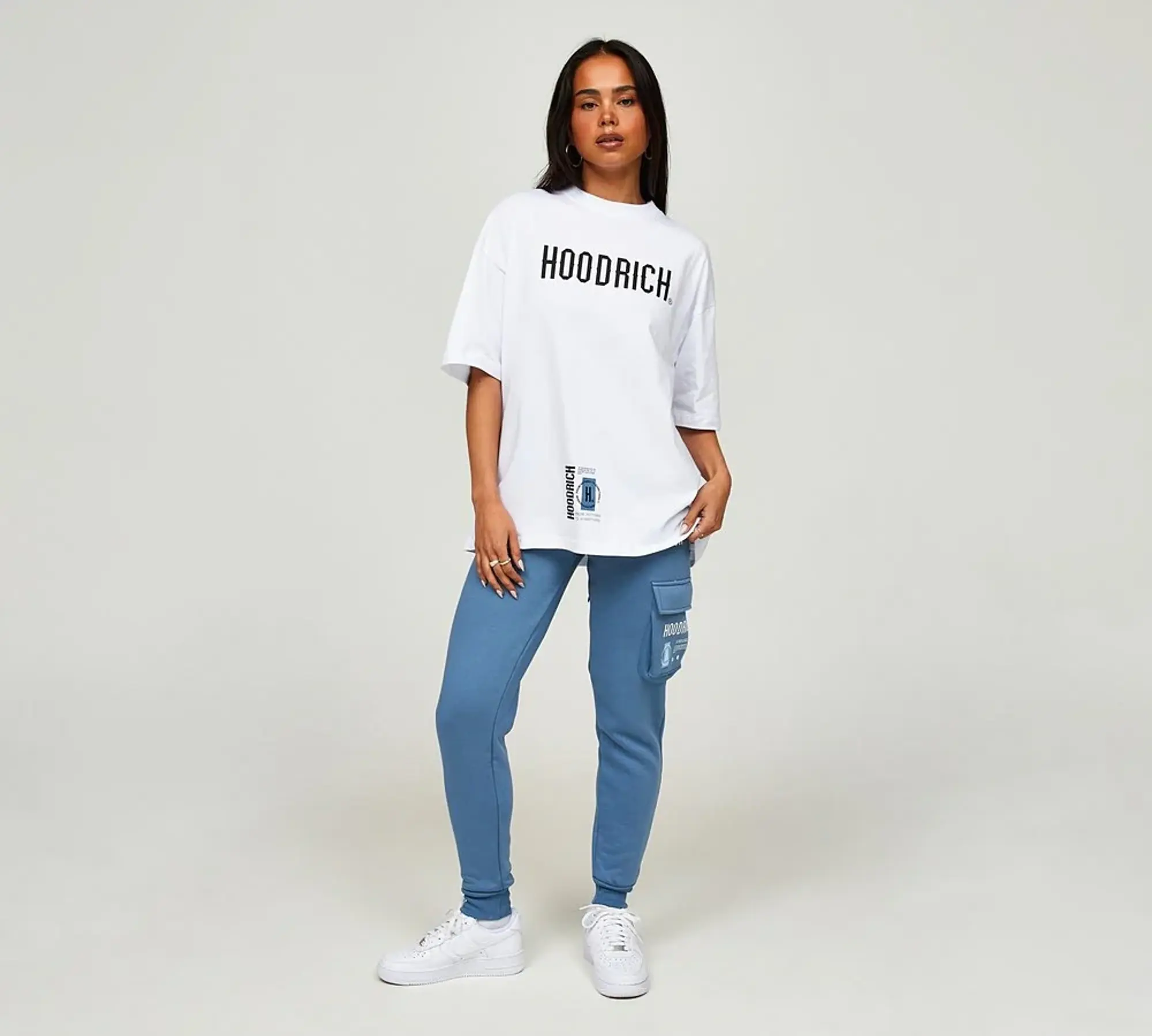 Hoodrich Womens OG Azure Boyfriend T-Shirt - White - Size XL - White