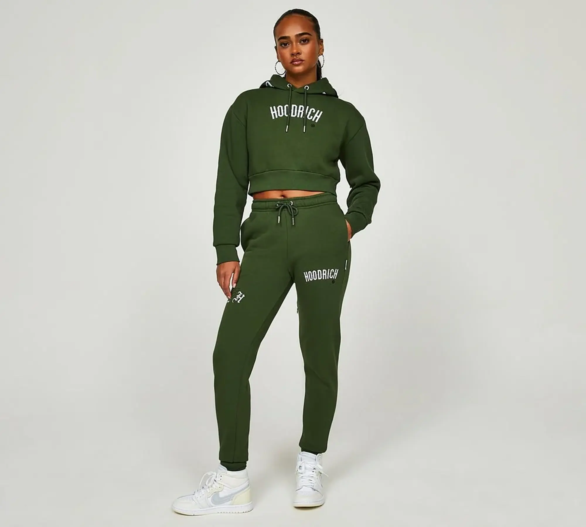 Hoodrich Womens OG Calor Overhead Hoodie - Green - Size XL - Green