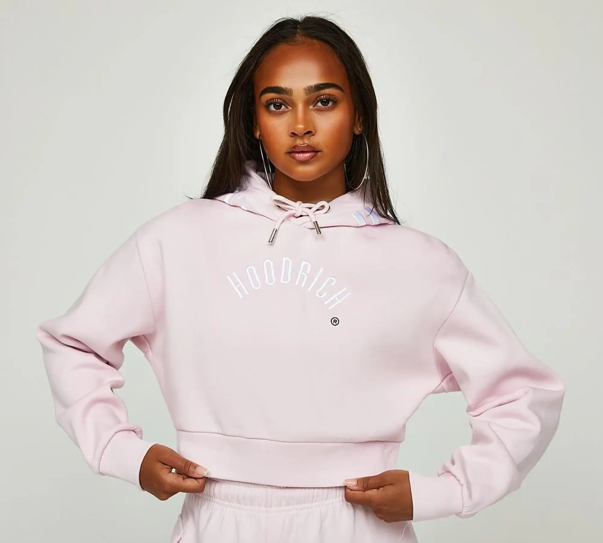 Hoodrich Womens Calor V2 Crop Hoodie - Pink - Size XL - Pink