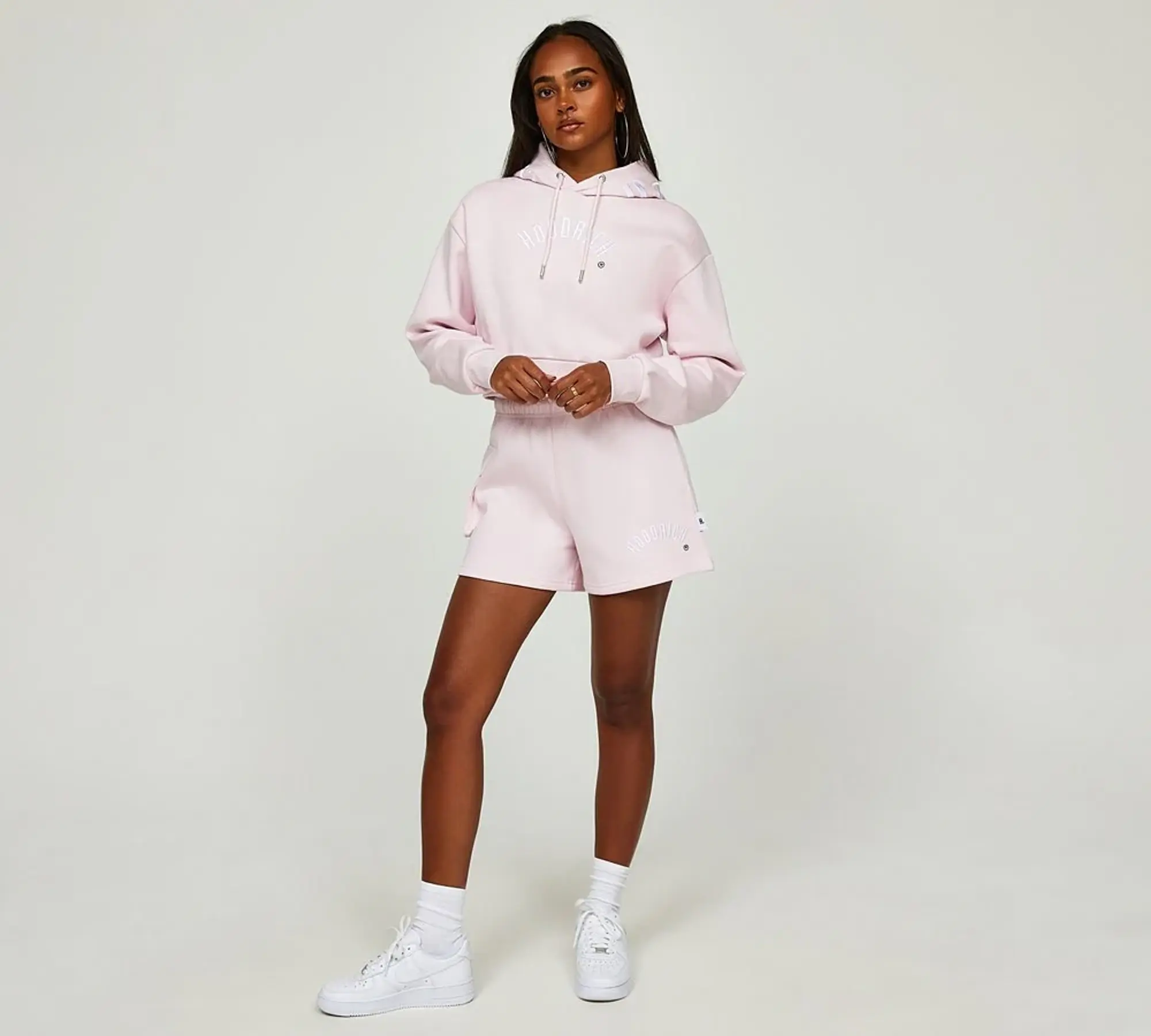 Hoodrich Womens Calor V2 Crop Hoodie - Pink - Size XL - Pink