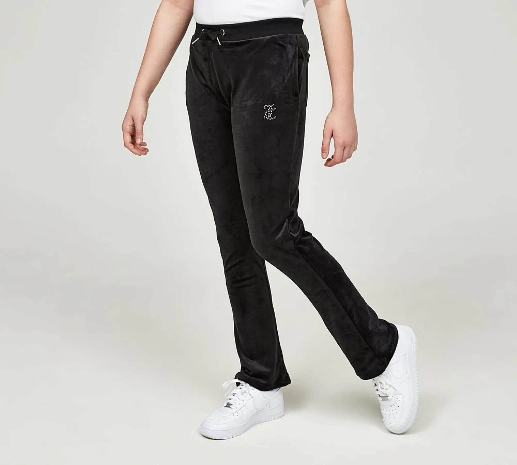 Juicy Couture Girls Diamante Bootcut Jogger - Black - Size XL/G - Black