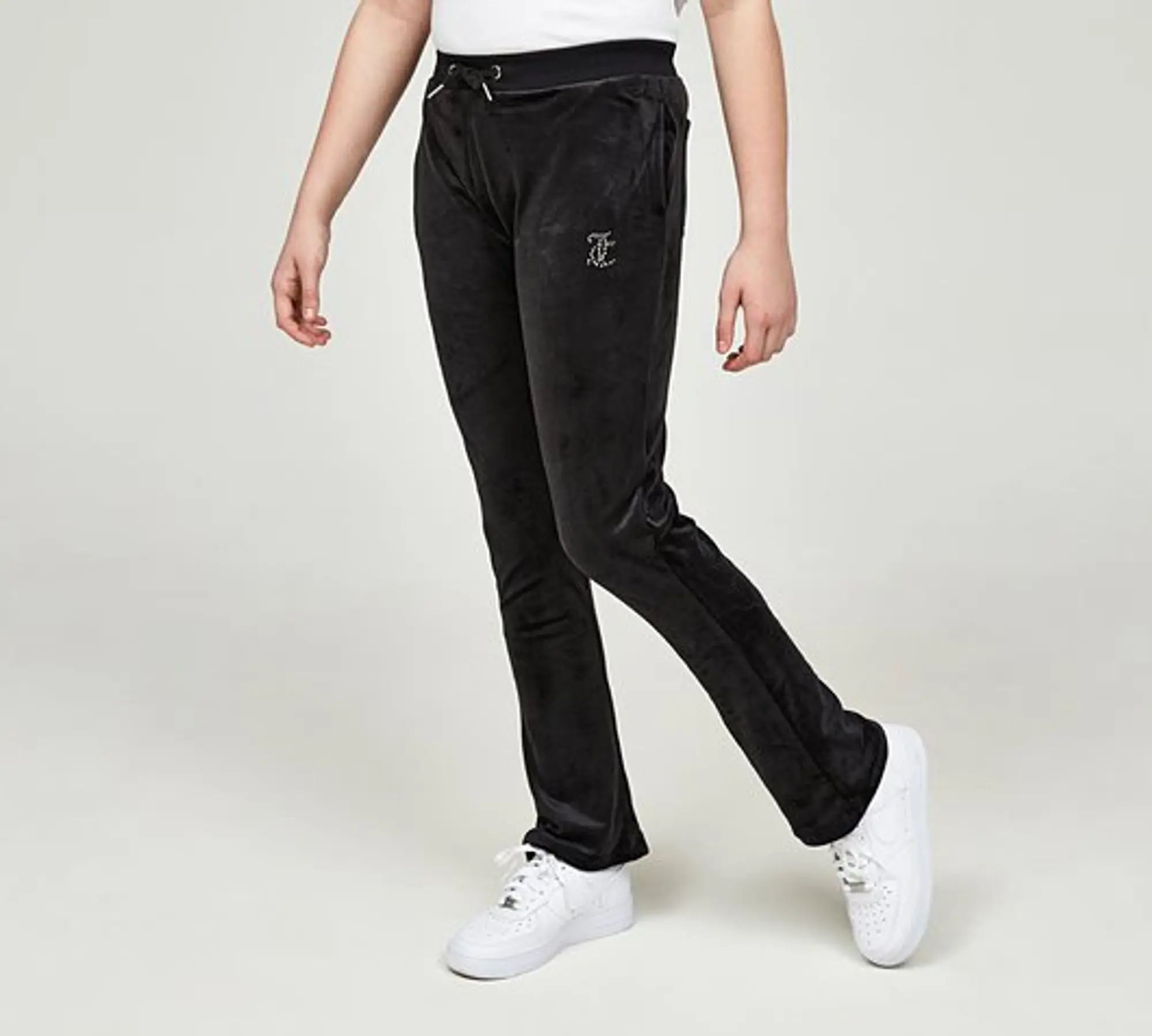 Juicy Couture Girls Diamante Bootcut Jogger - Black - Size XL/G - Black