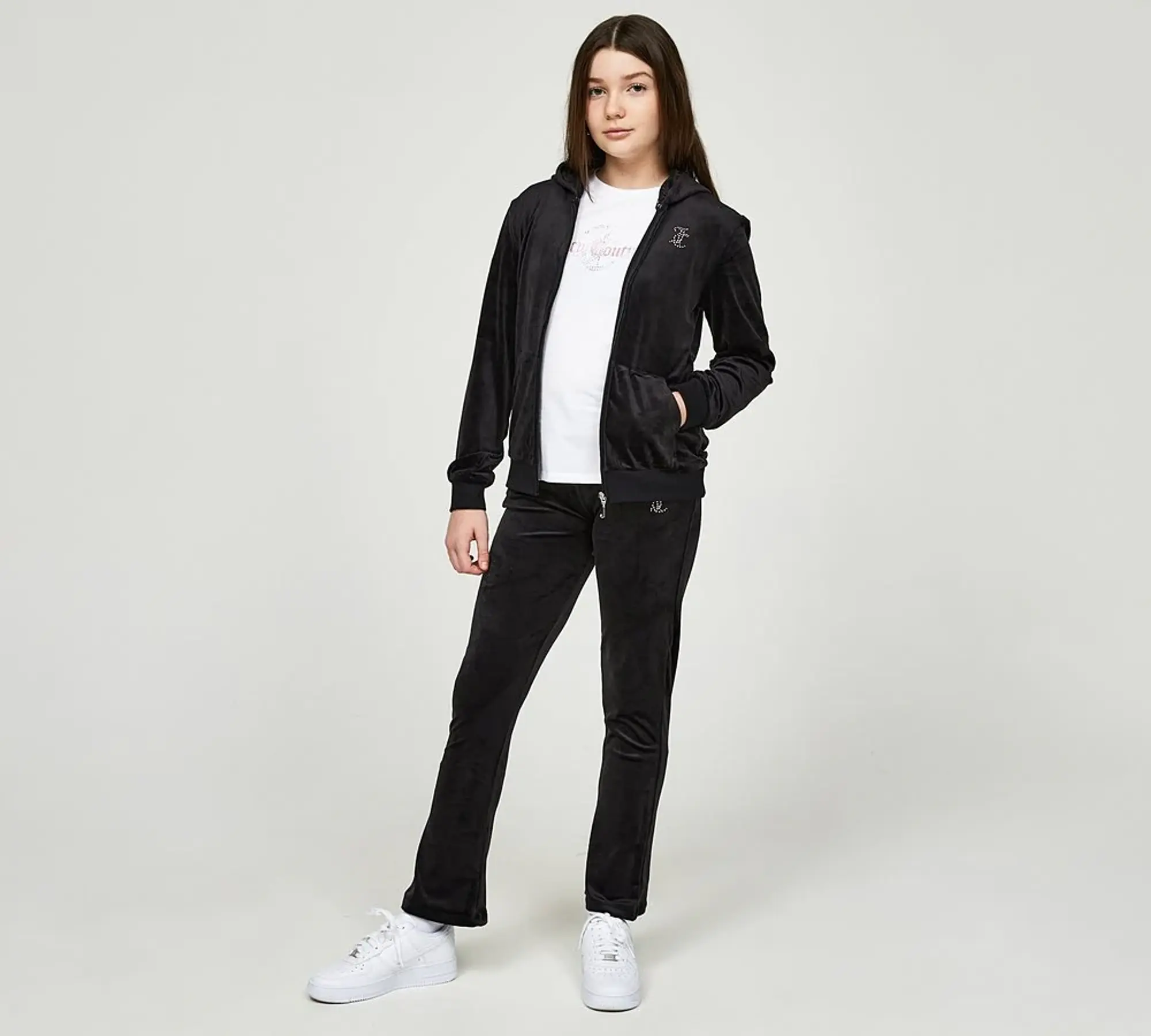 Juicy Couture Girls Diamante Bootcut Jogger - Black - Size XL/G - Black