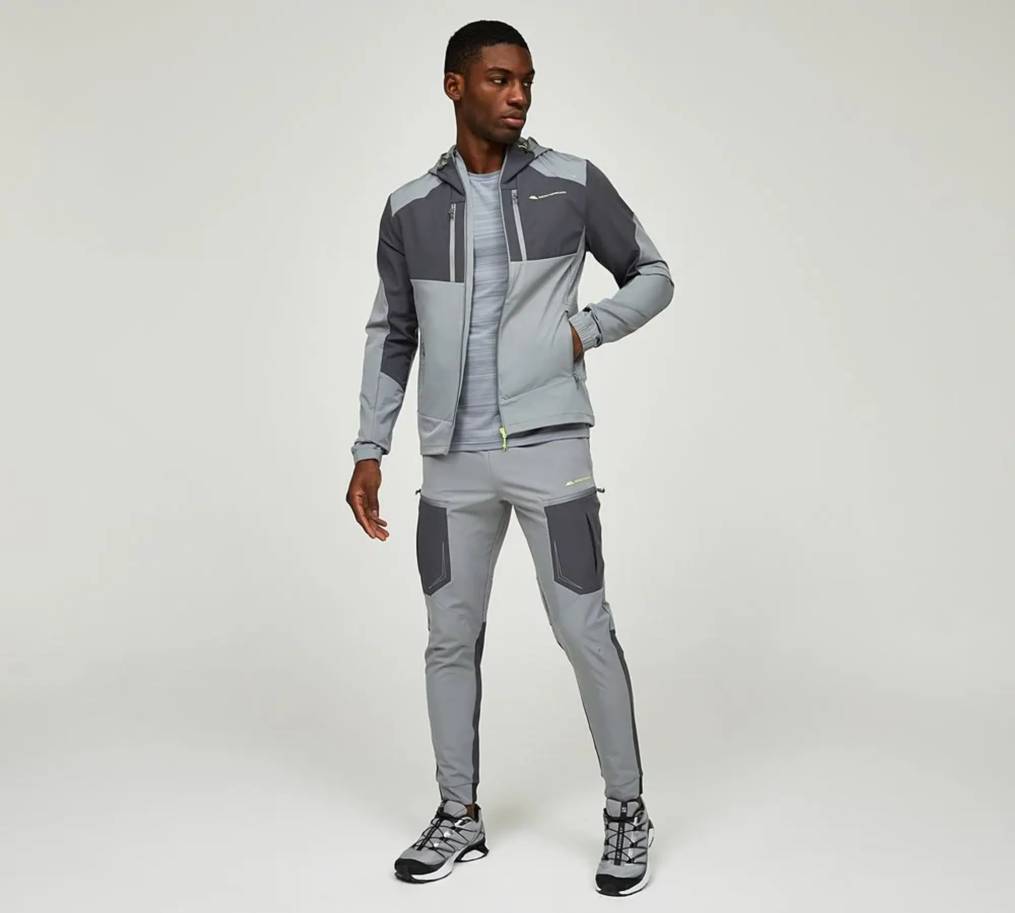 Monterrain Orbit Woven Running Pant - Grey - Size M - Grey