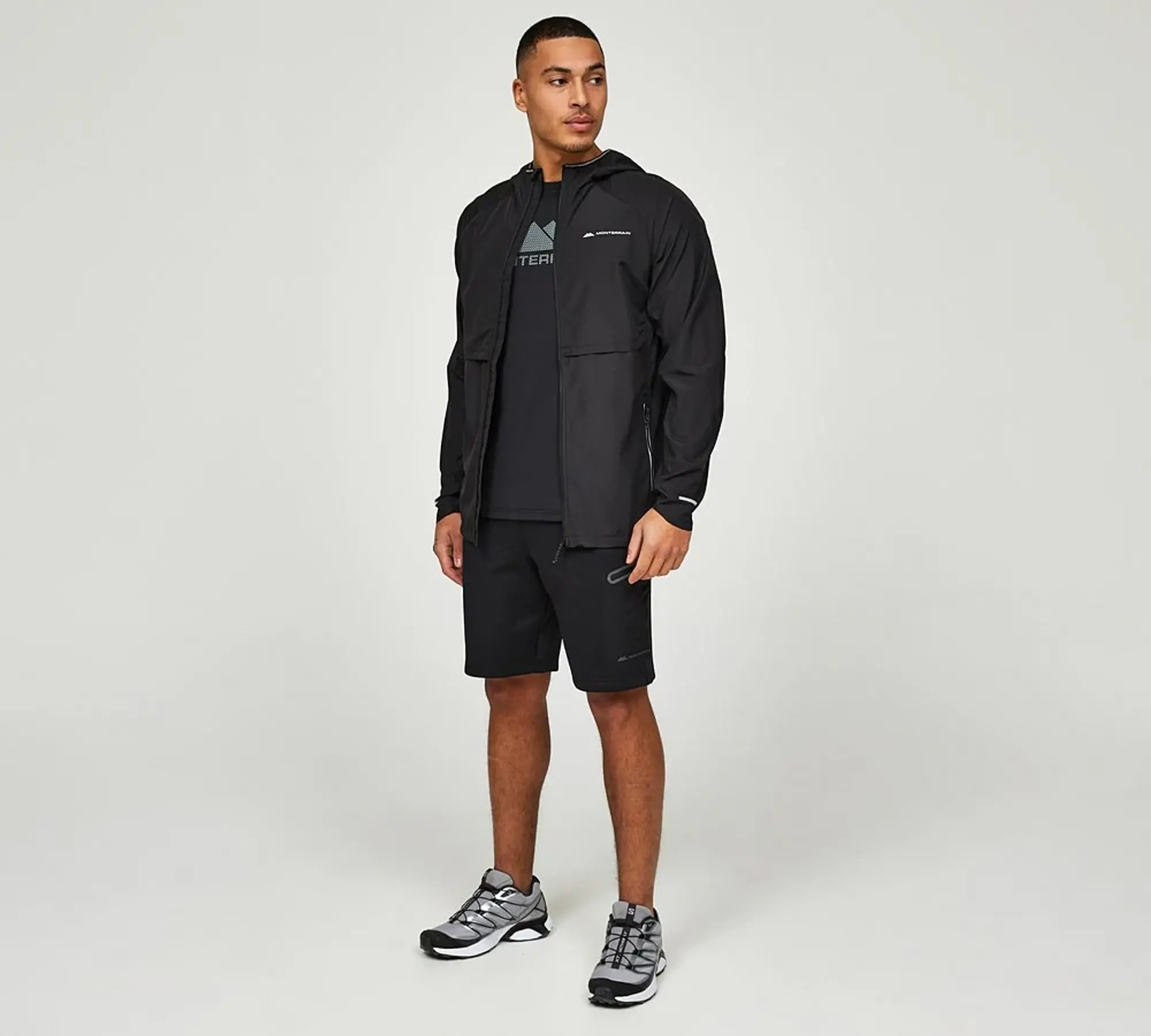 Monterrain Strategy Zip Thru Running Jacket - Black - Size S - Black