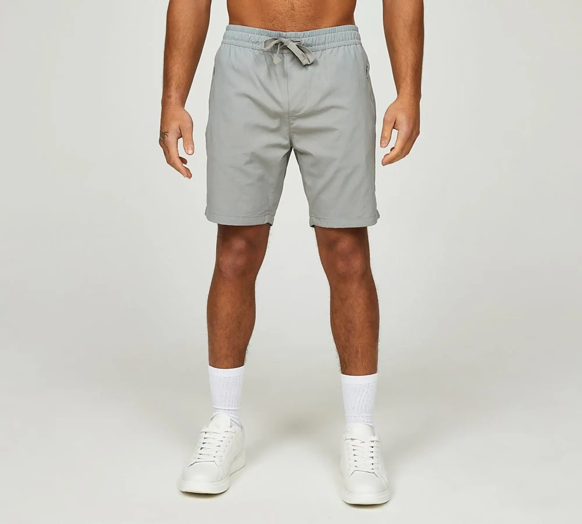 Brave Soul Tech Zip Short - Grey - Size L - Grey