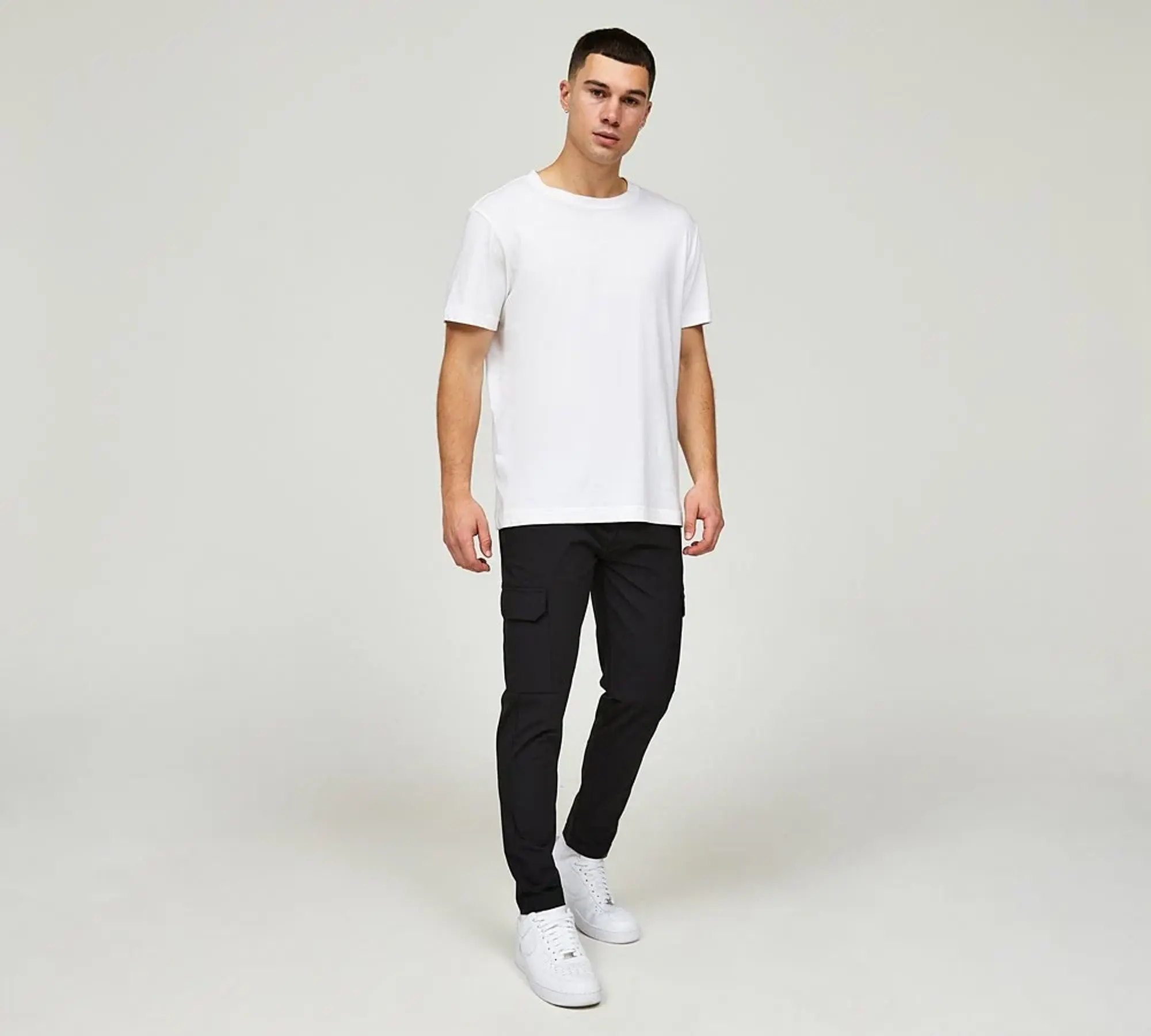 Brave Soul Stretch Woven Cargo Pant - Black - Size S - Black