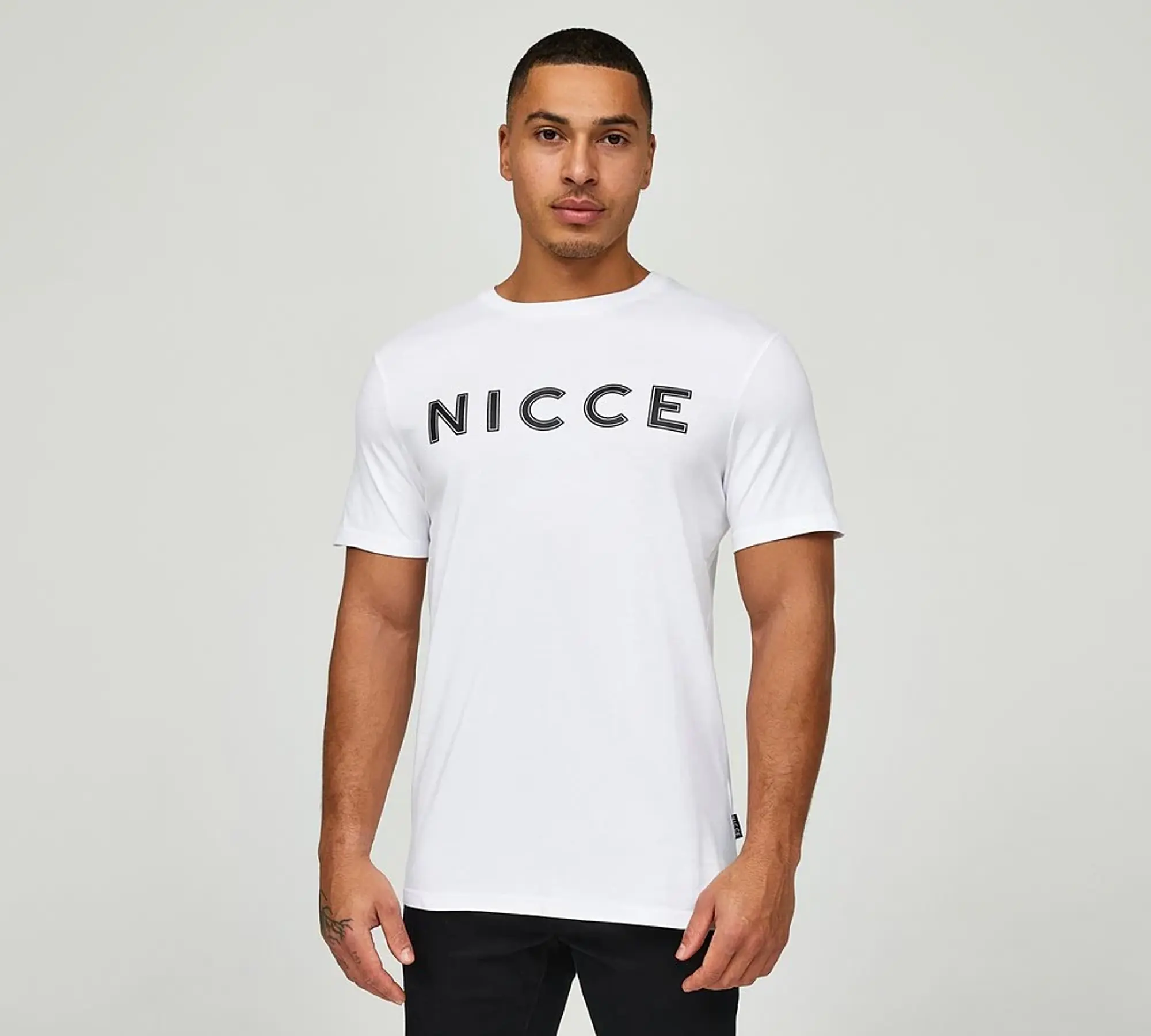 Nicce white trainers online