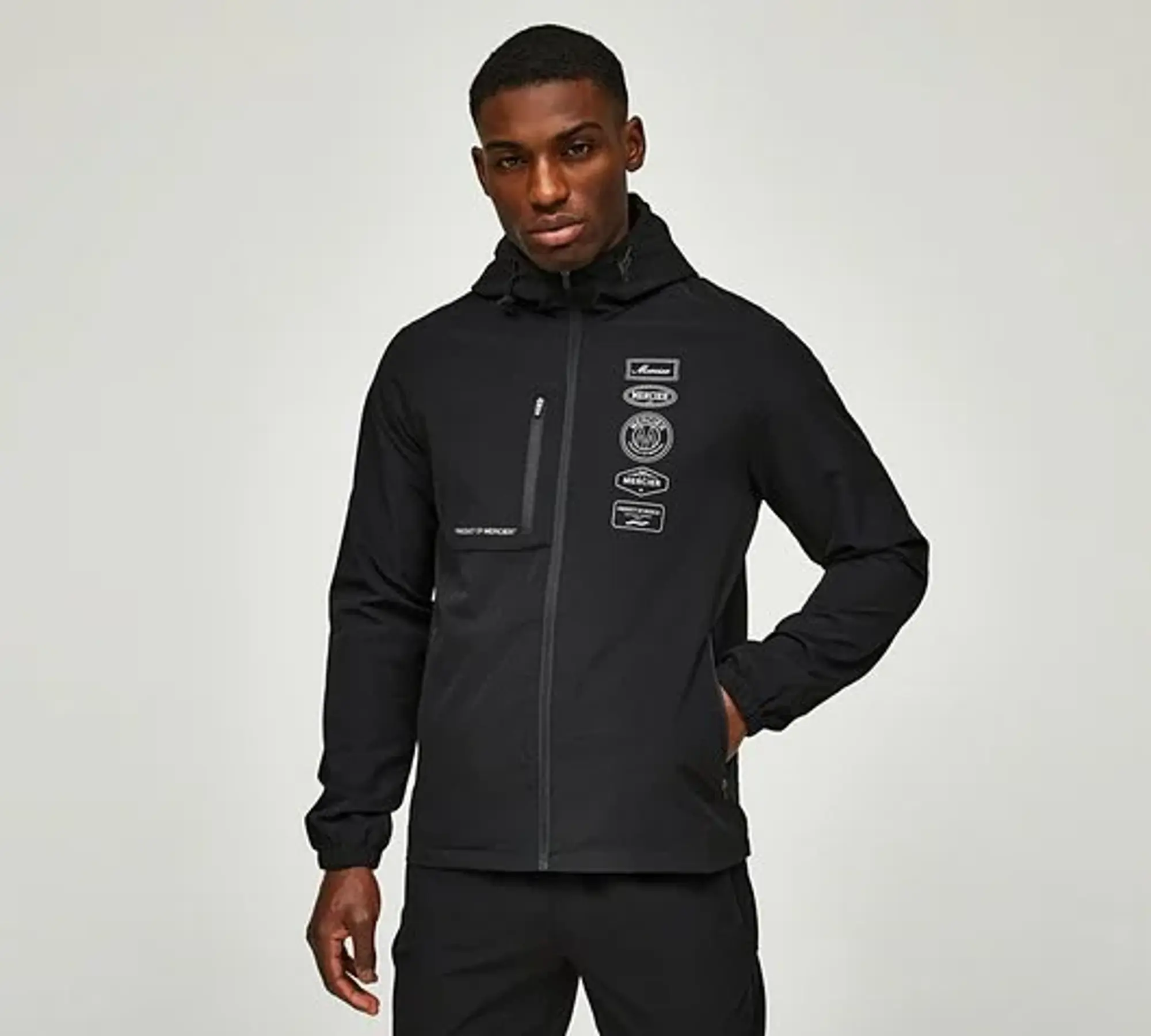 Mercier Cadrock Woven Hoodie - Black - Size XL - Black