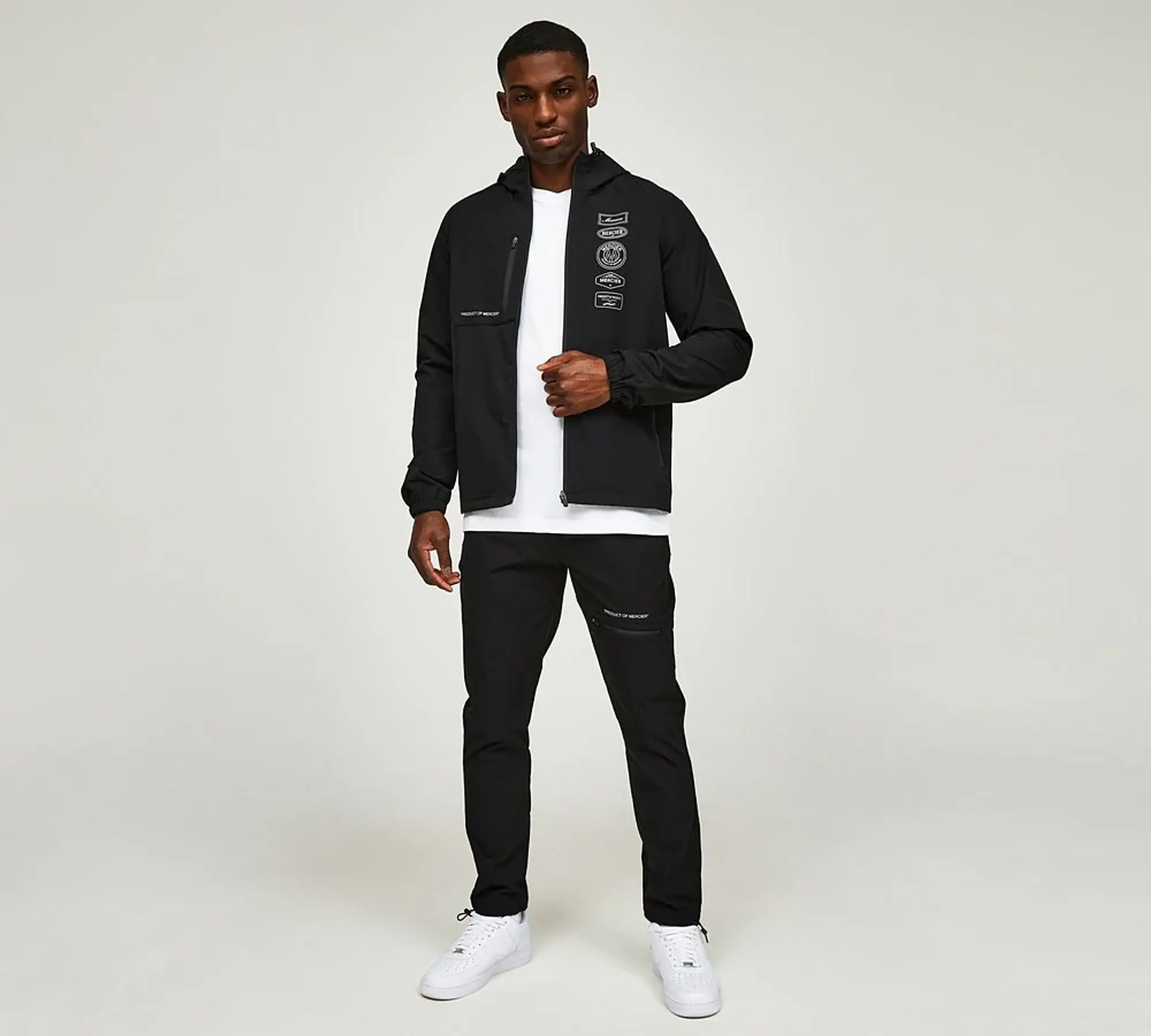 Mercier Cadrock Woven Hoodie - Black - Size XL - Black