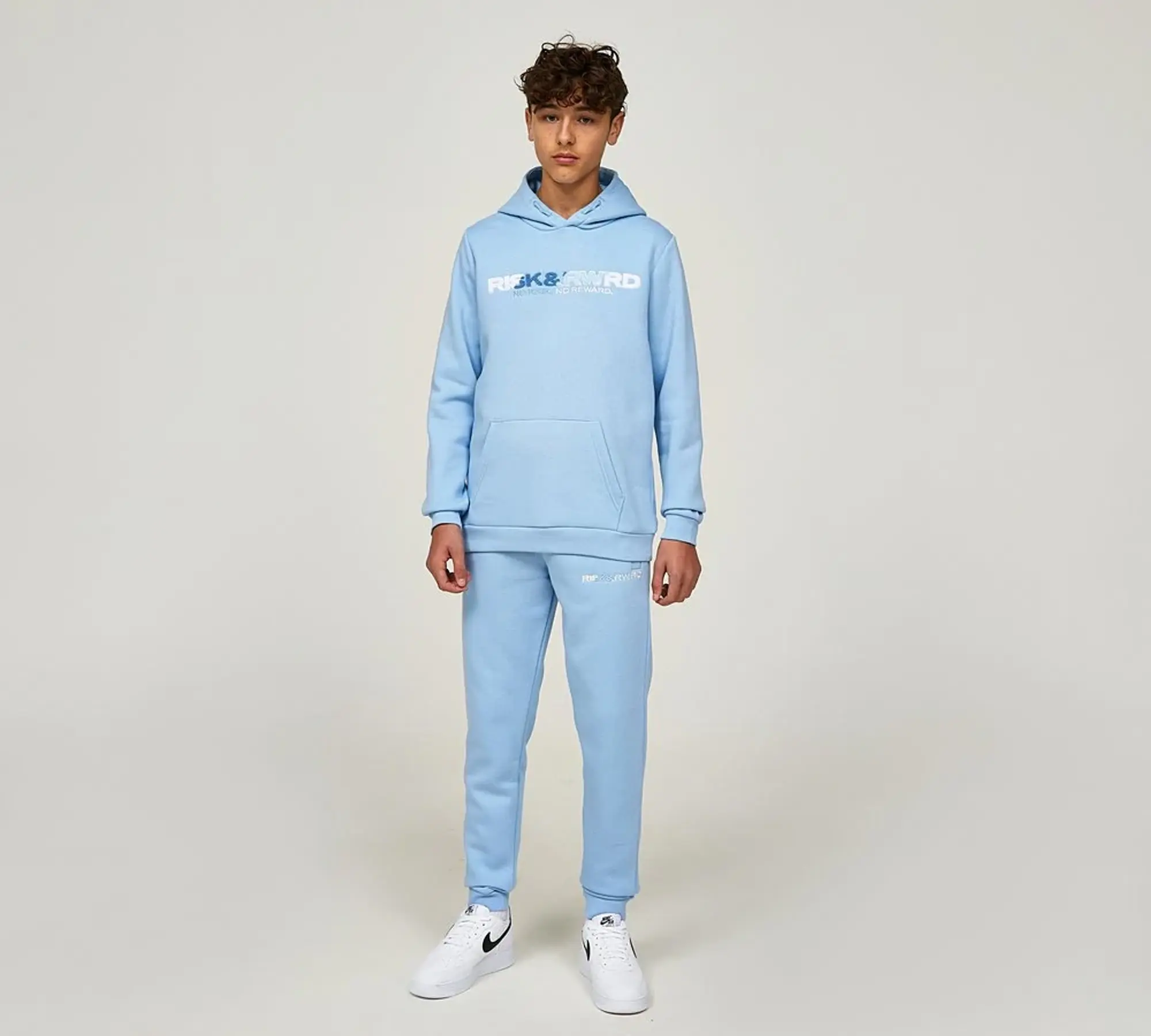 Risk and Reward Junior Split Overhead Hoodie - Blue - Size S/B - Blue