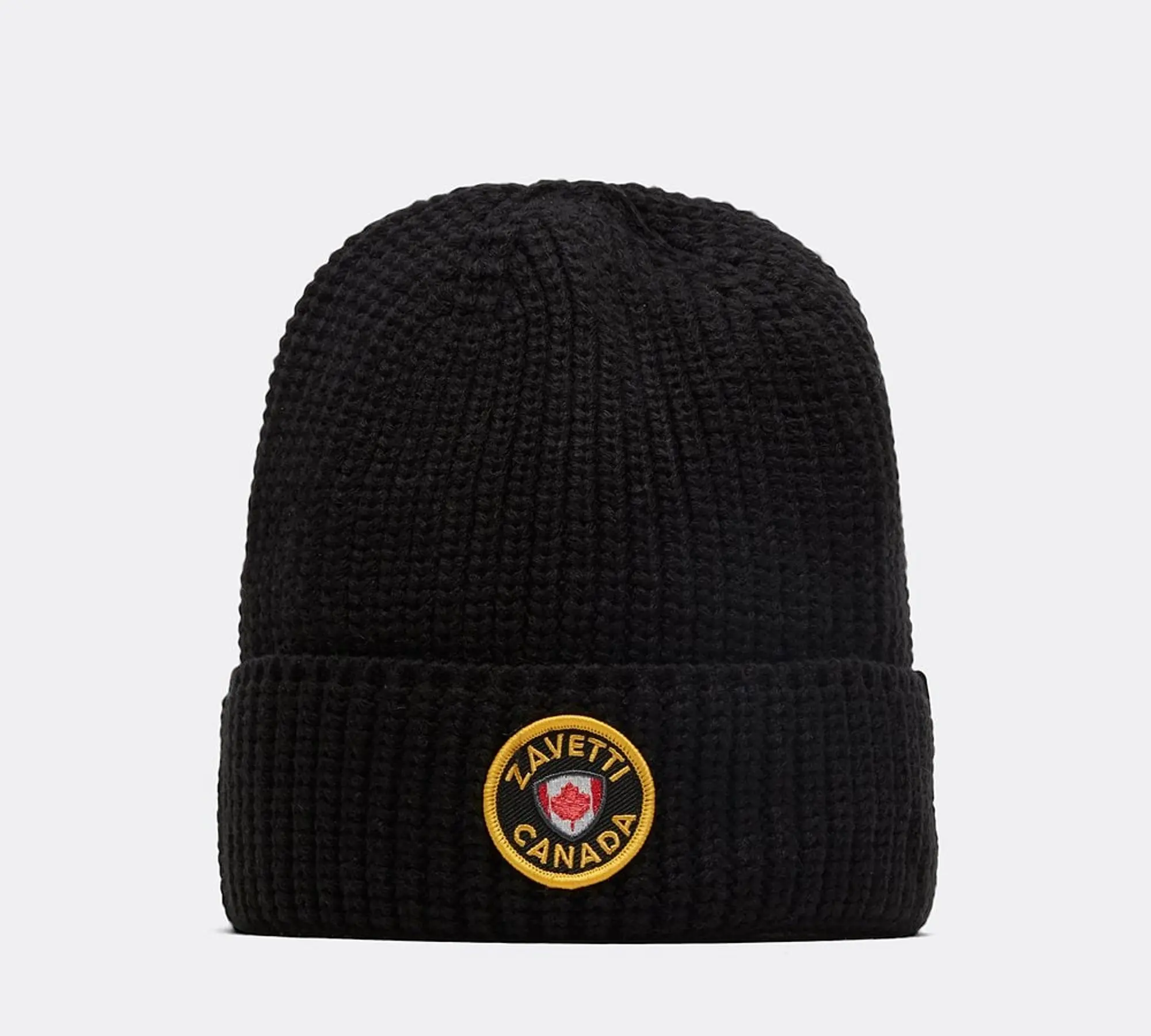 Zavetti Canada Verrio Contrast Logo Beanie  - Black - Size ONE SIZE - Black