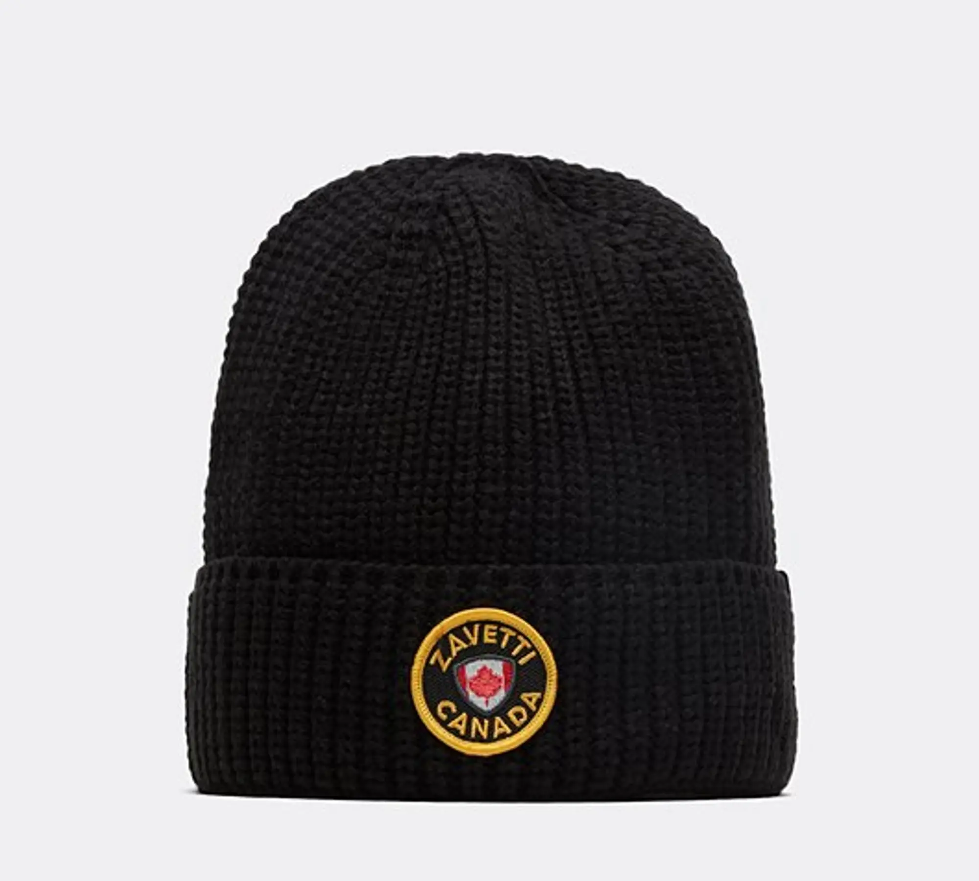 Zavetti Canada Verrio Contrast Logo Beanie  - Black - Size ONE SIZE - Black